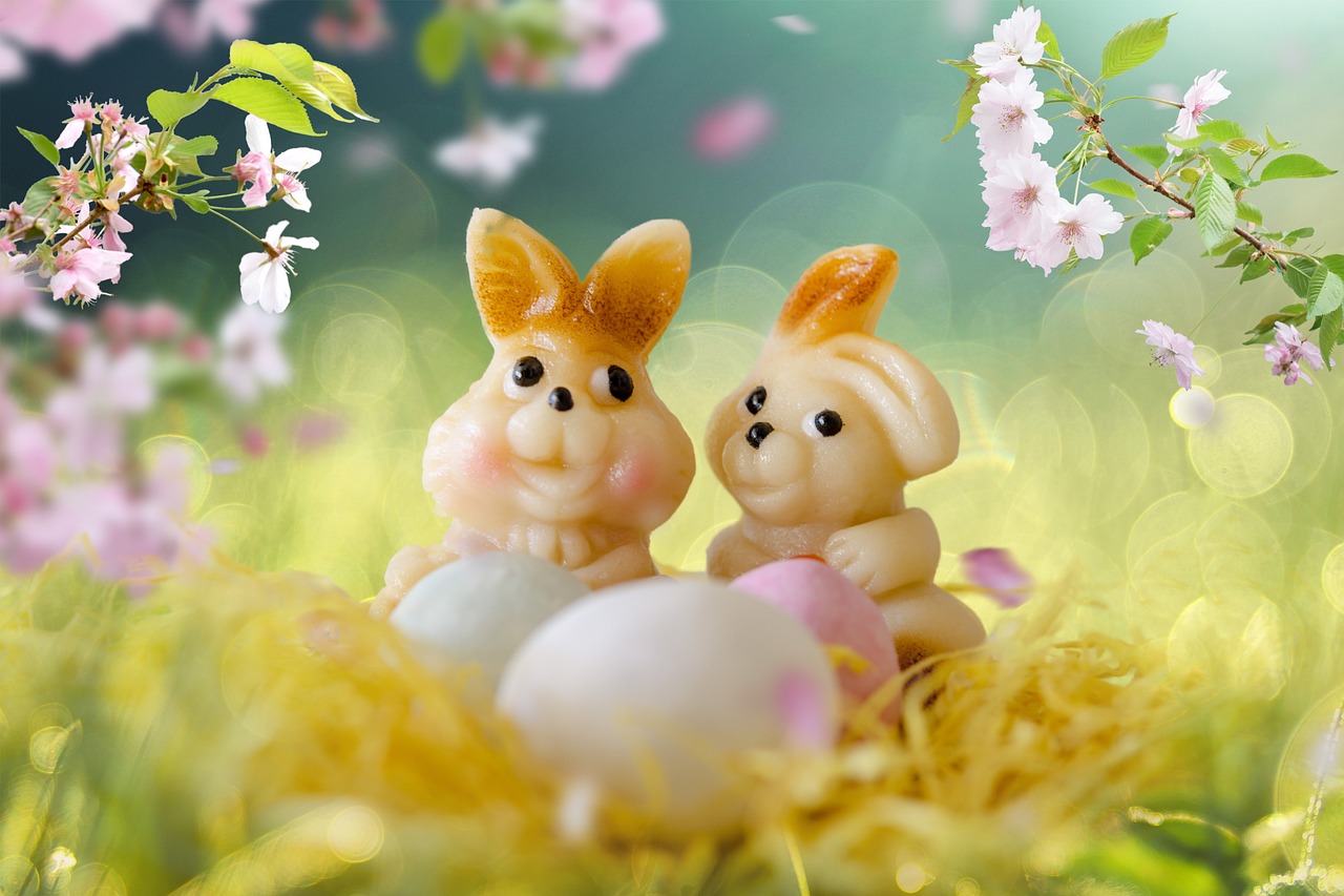 Easter Bunnies Background