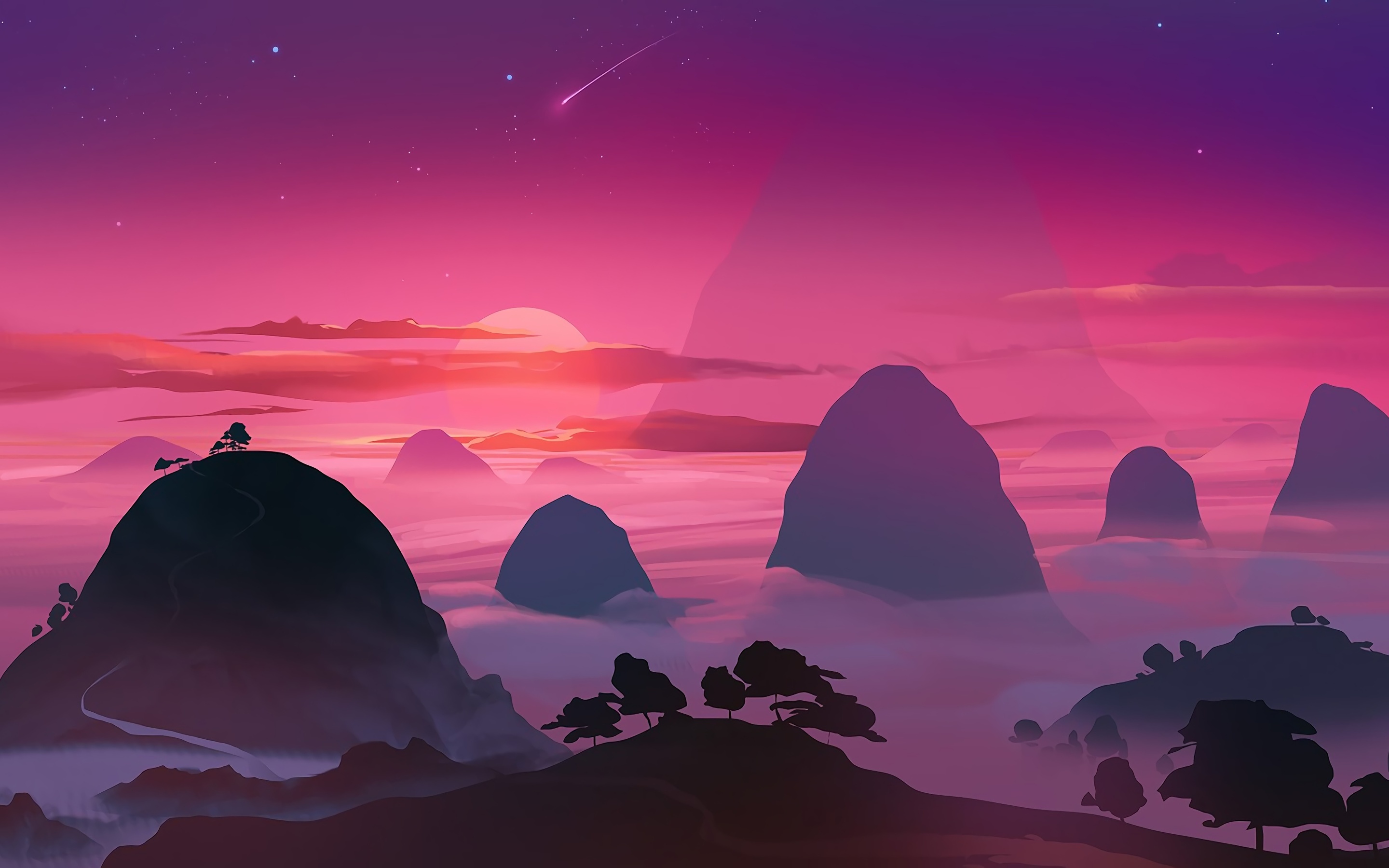 Pink Sunset Minimal 4k Macbook Pro