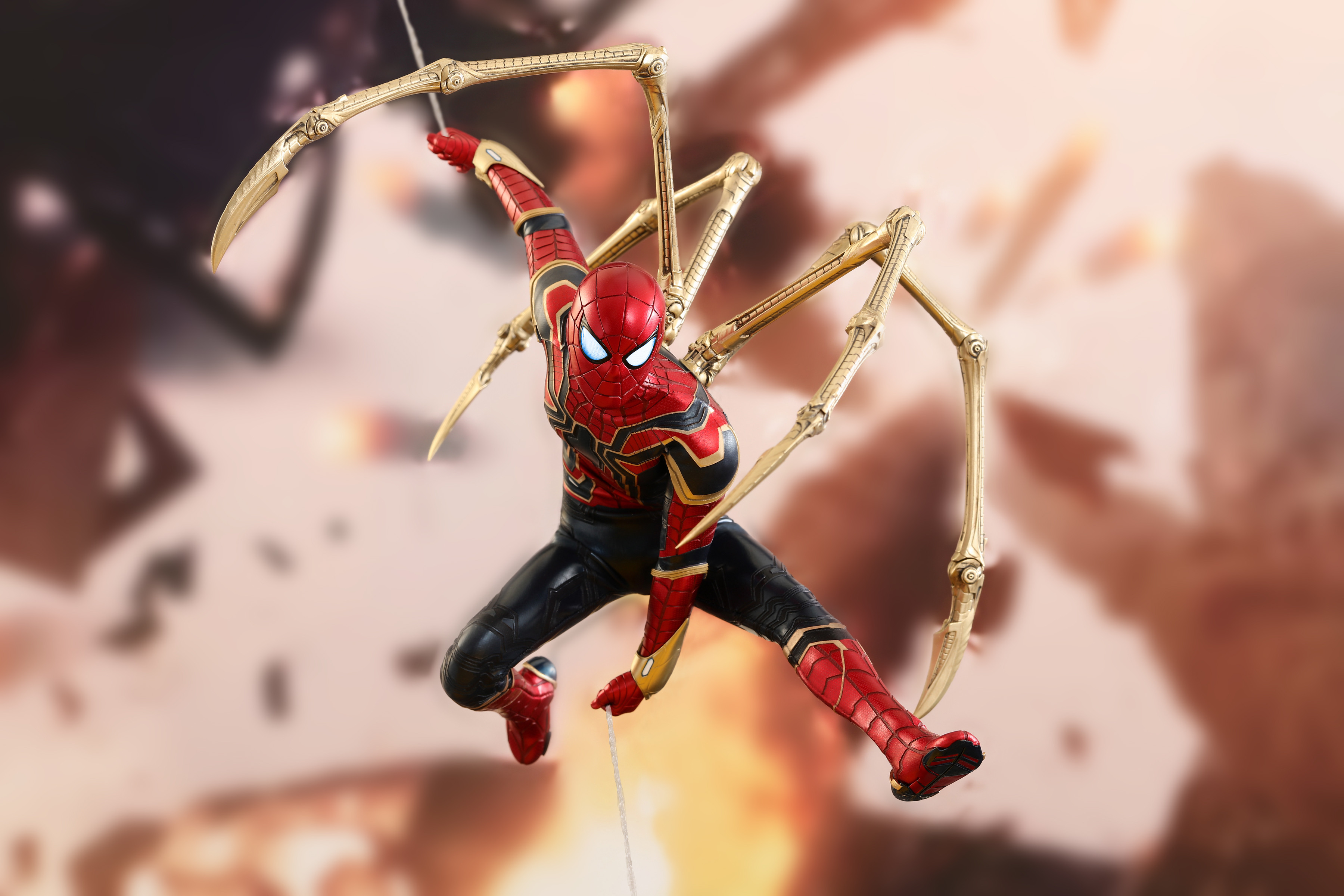 Iron Spiderman Suit 4k Wallpaper, HD