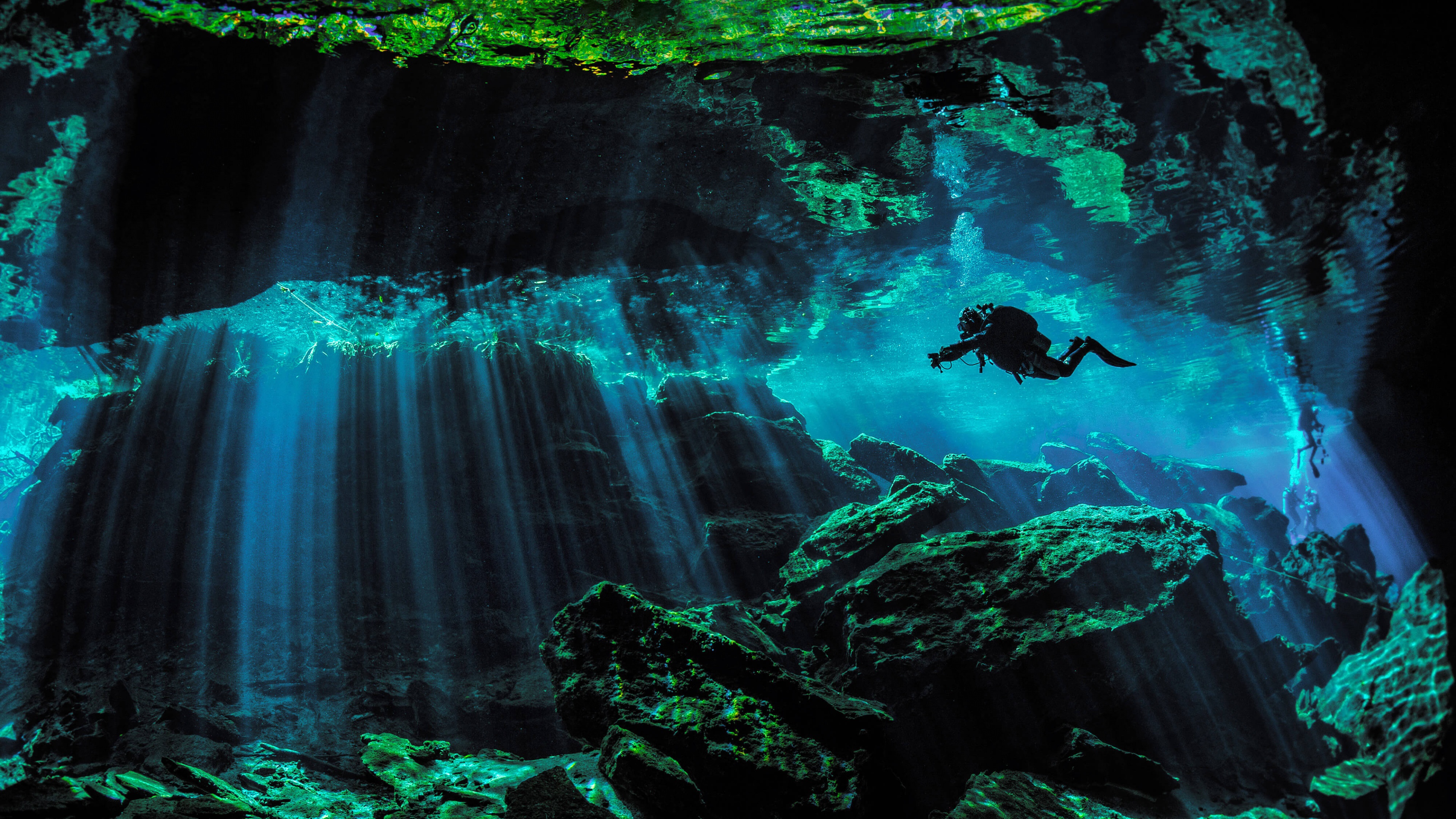 Scuba Diver Wallpaper 4K, Underwater