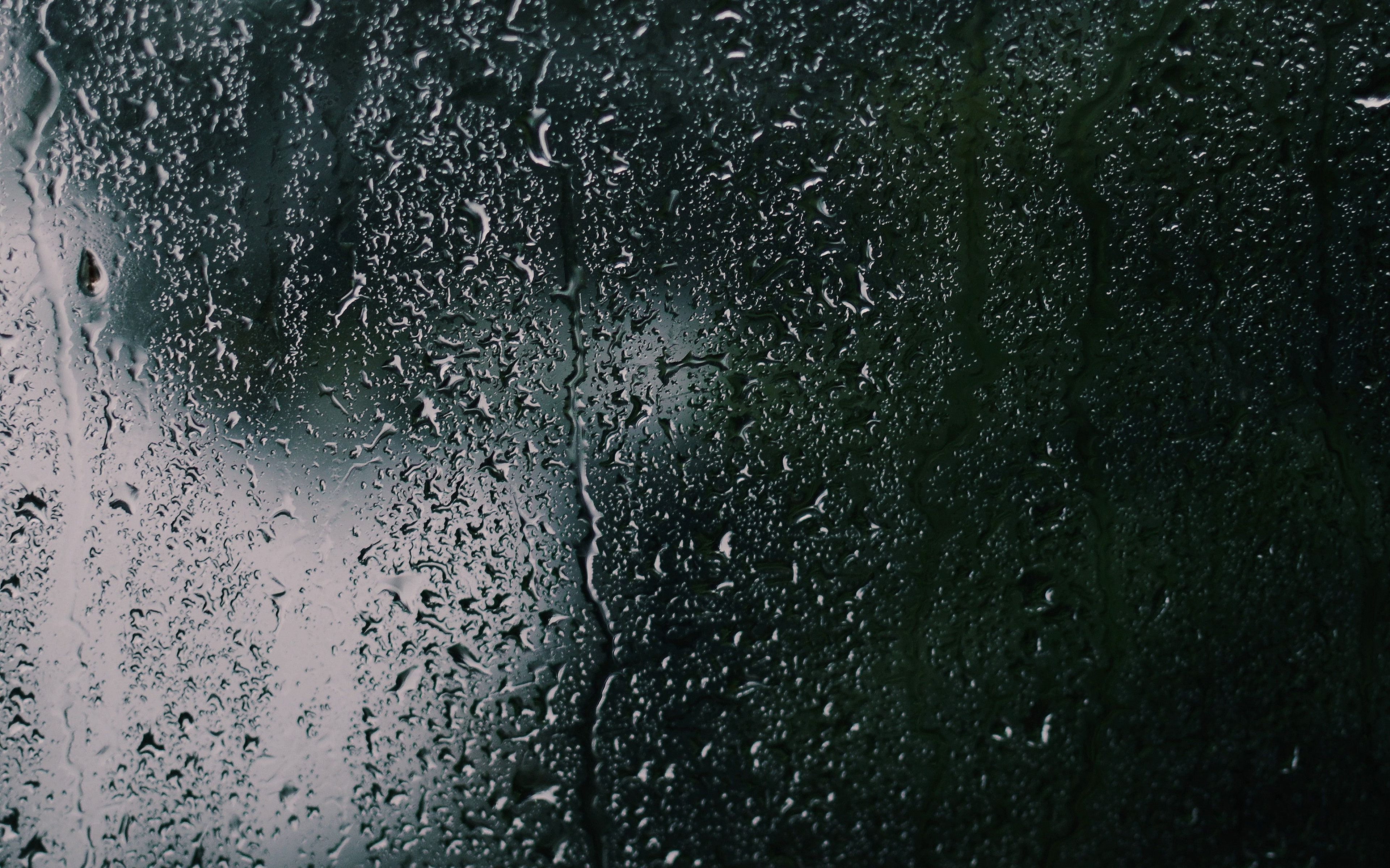 Nature Rain Window Dark