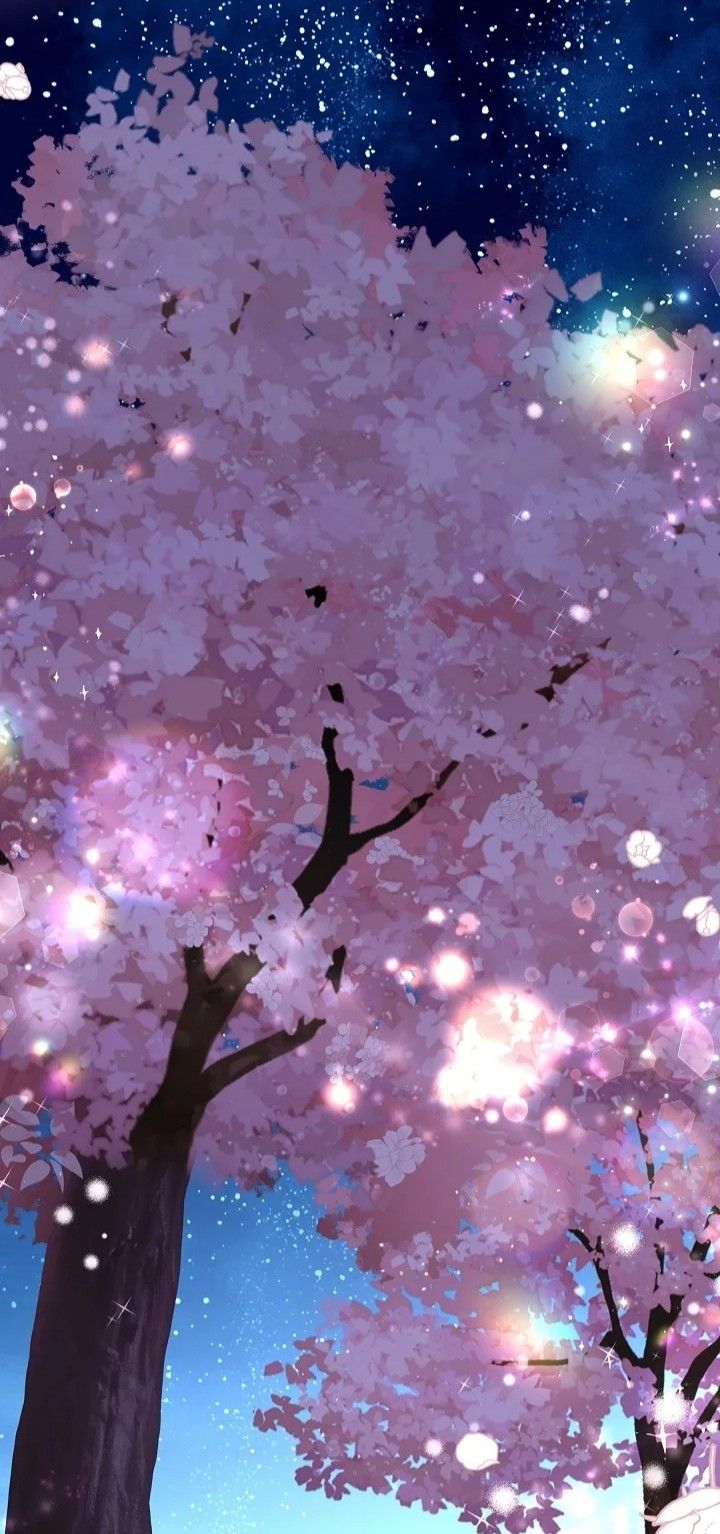 Cherry blossom wallpaper, Anime cherry