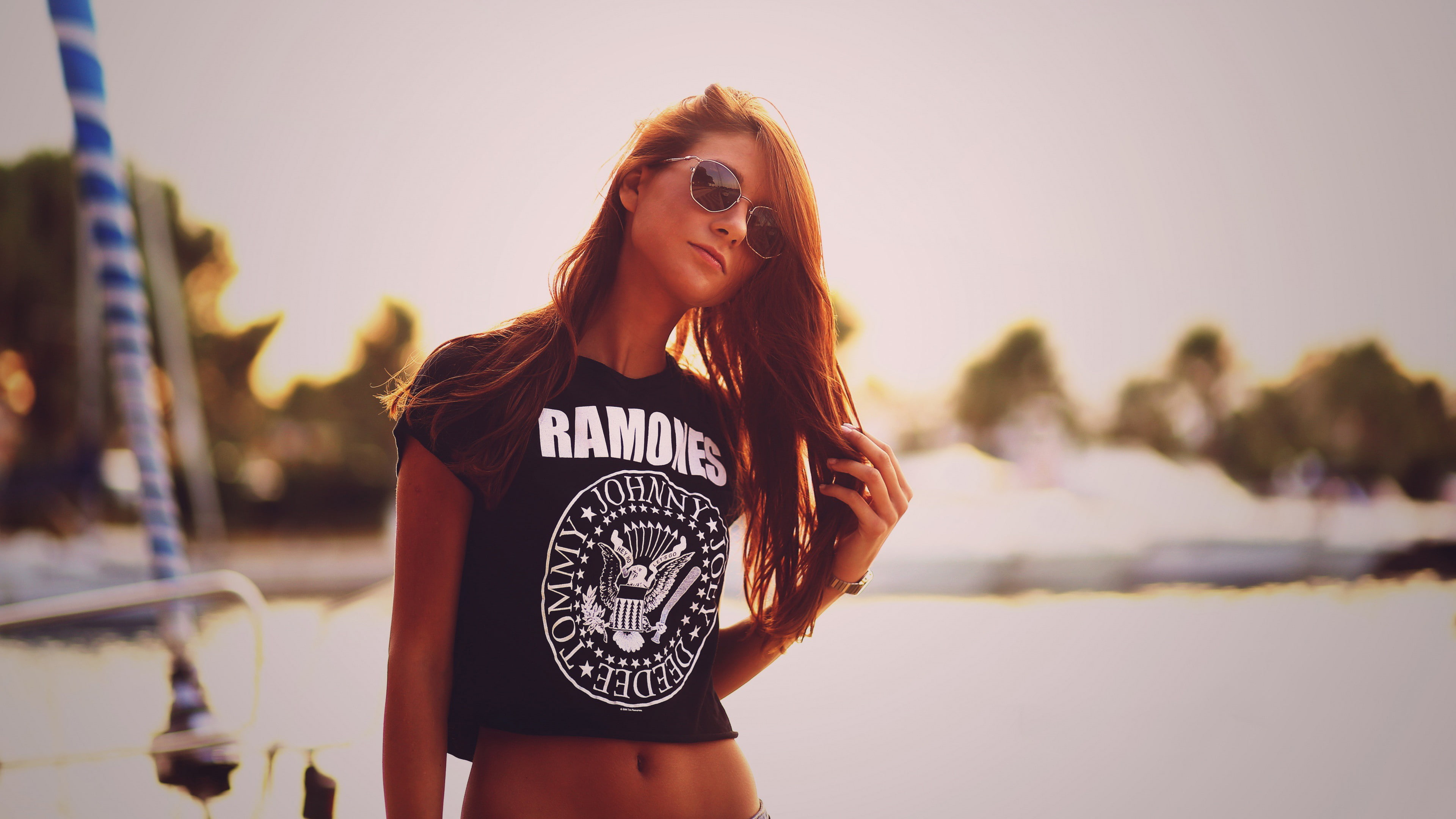4K, Ramones, women HD Wallpaper