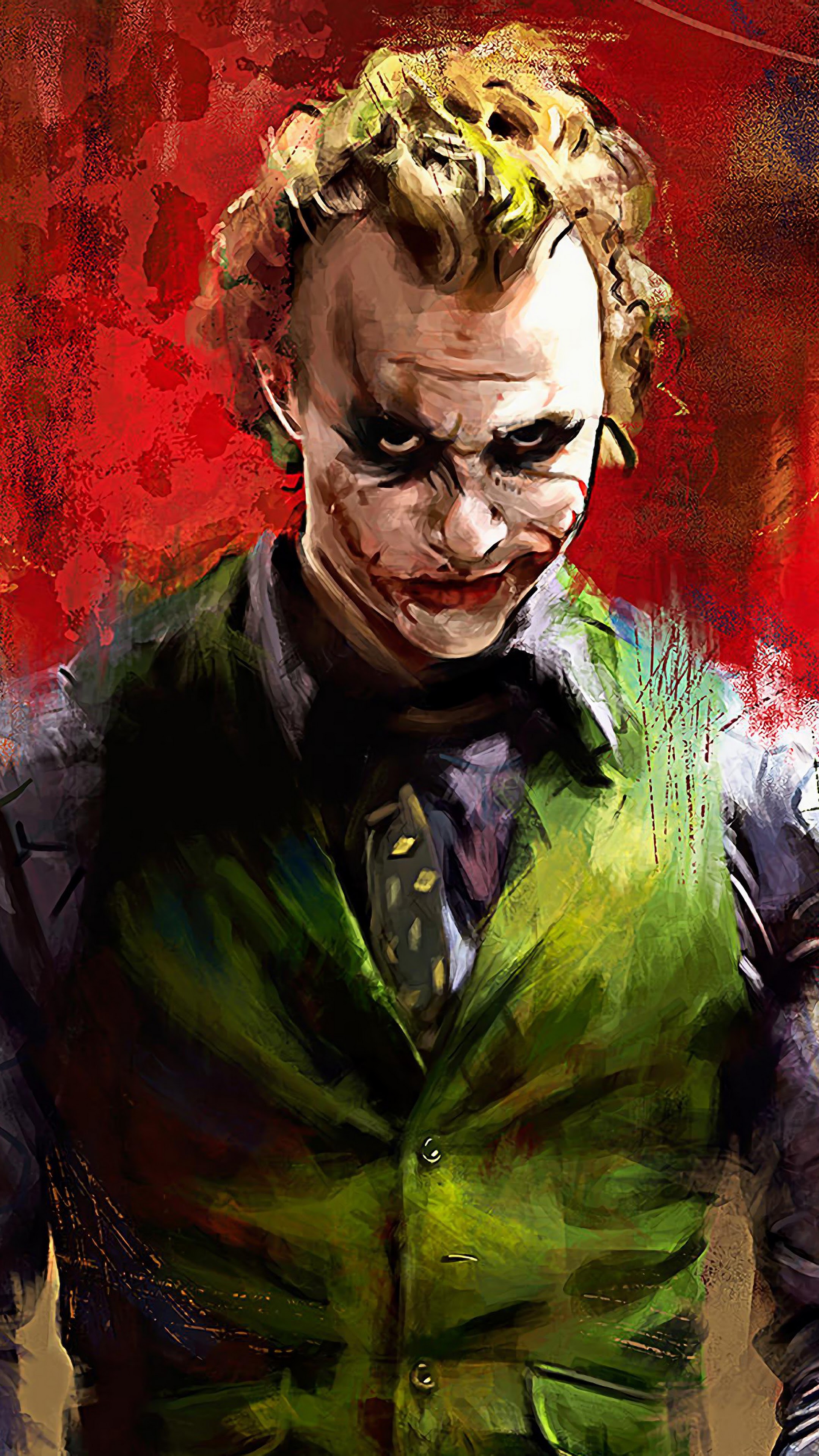 Joker Heath Ledger 4K Wallpaper