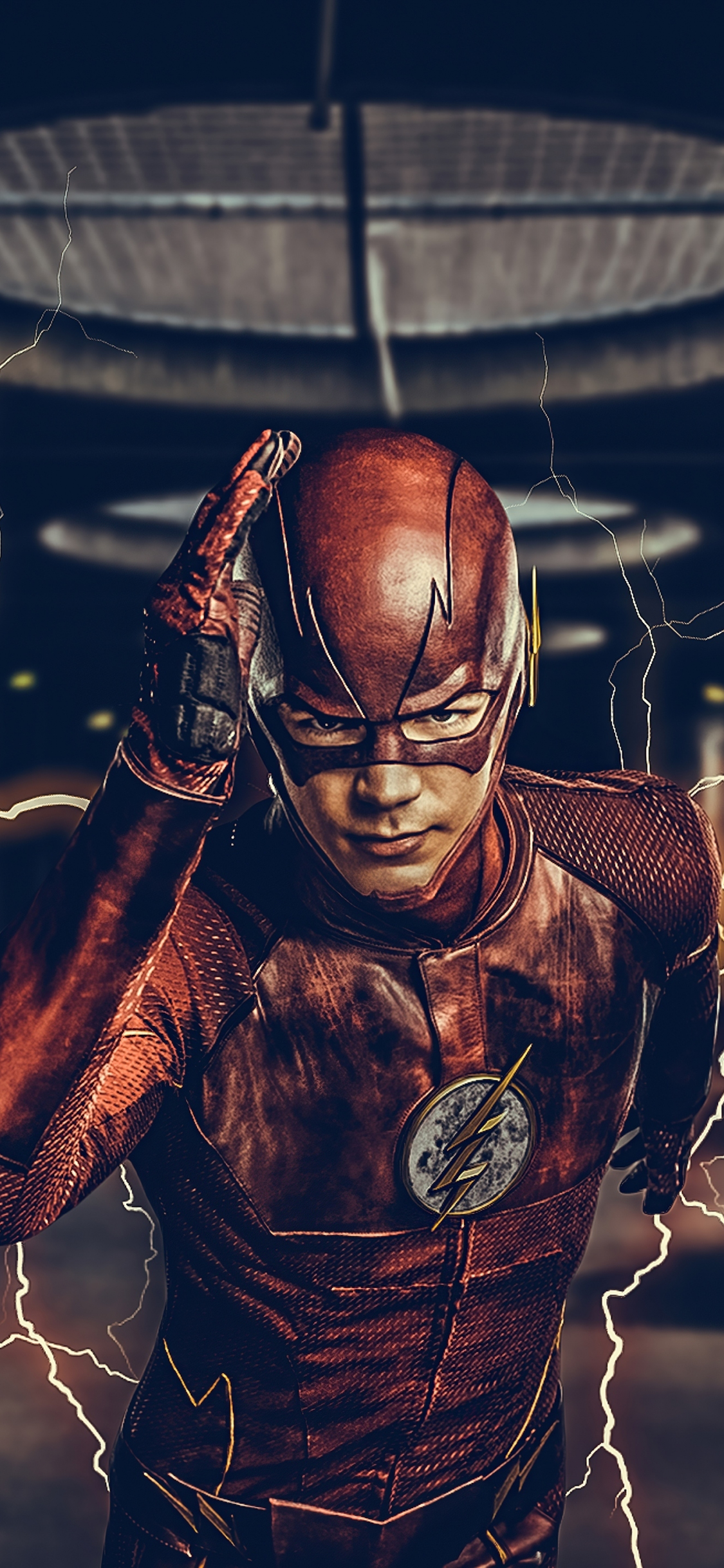 wallpaper 1125x2436 flash, dc hero, tv