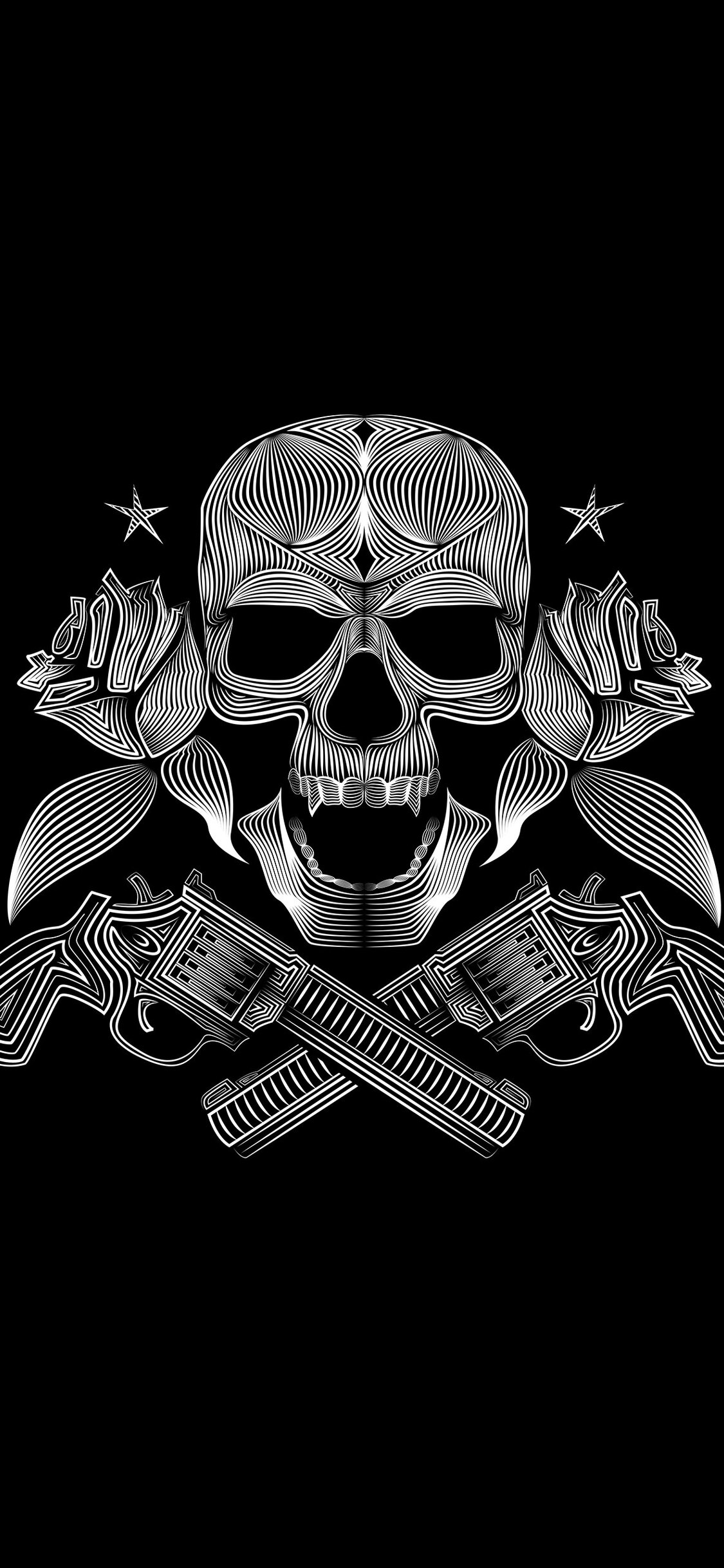 Skull Gun N Roses 8k iPhone