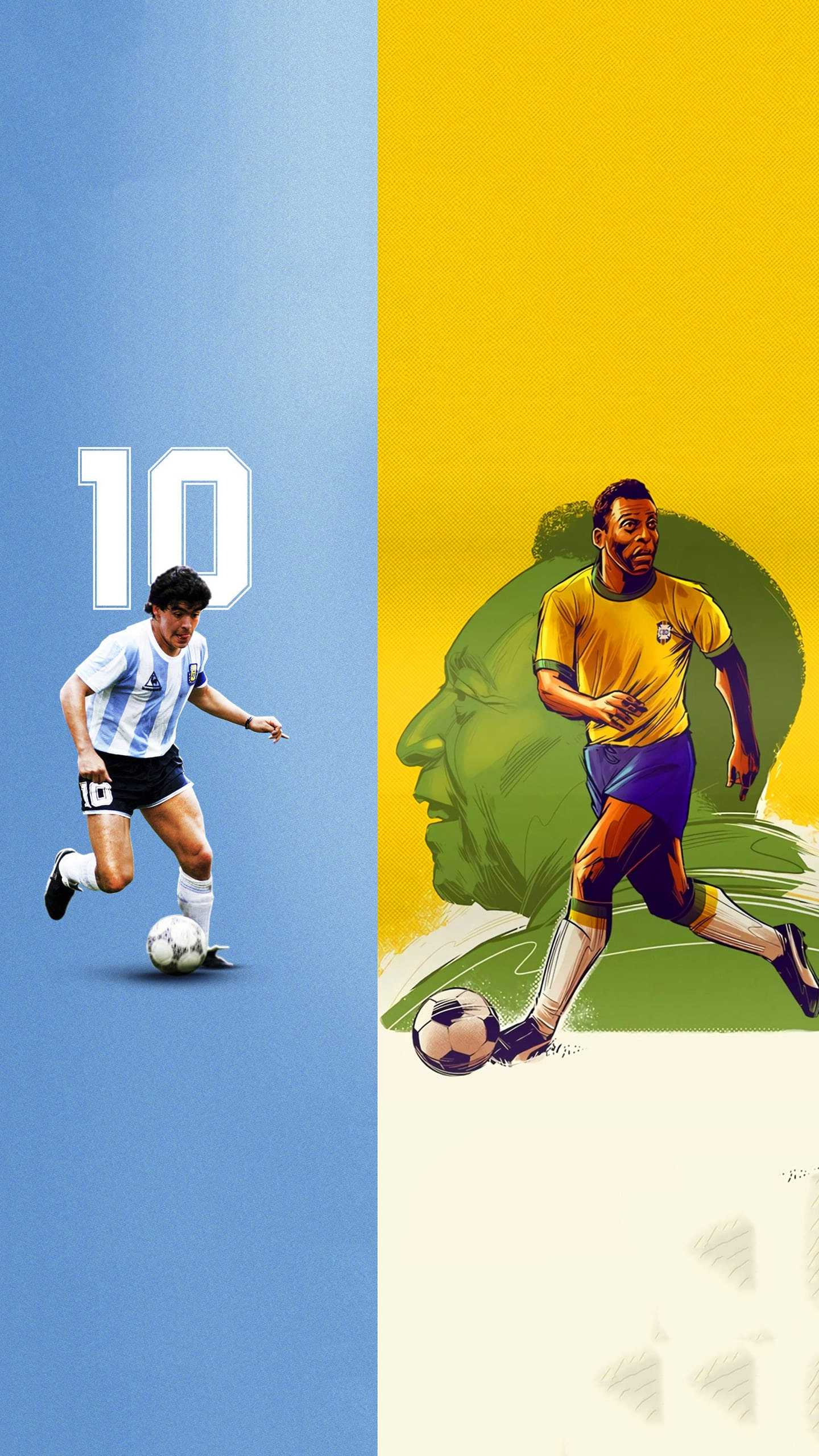 Pele And Maradona Wallpaper
