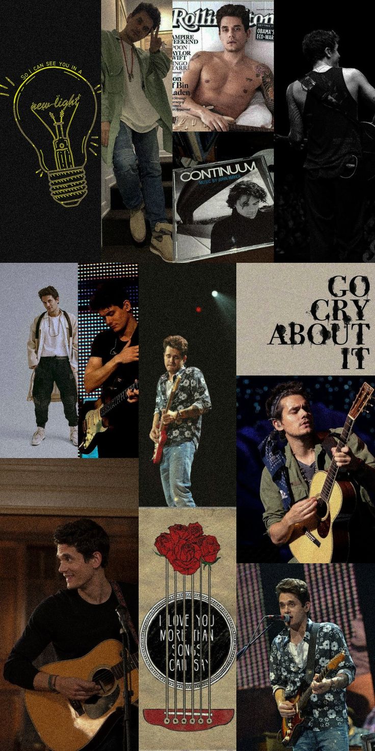 John Mayer Collage Wallpaper: Aesthetic
