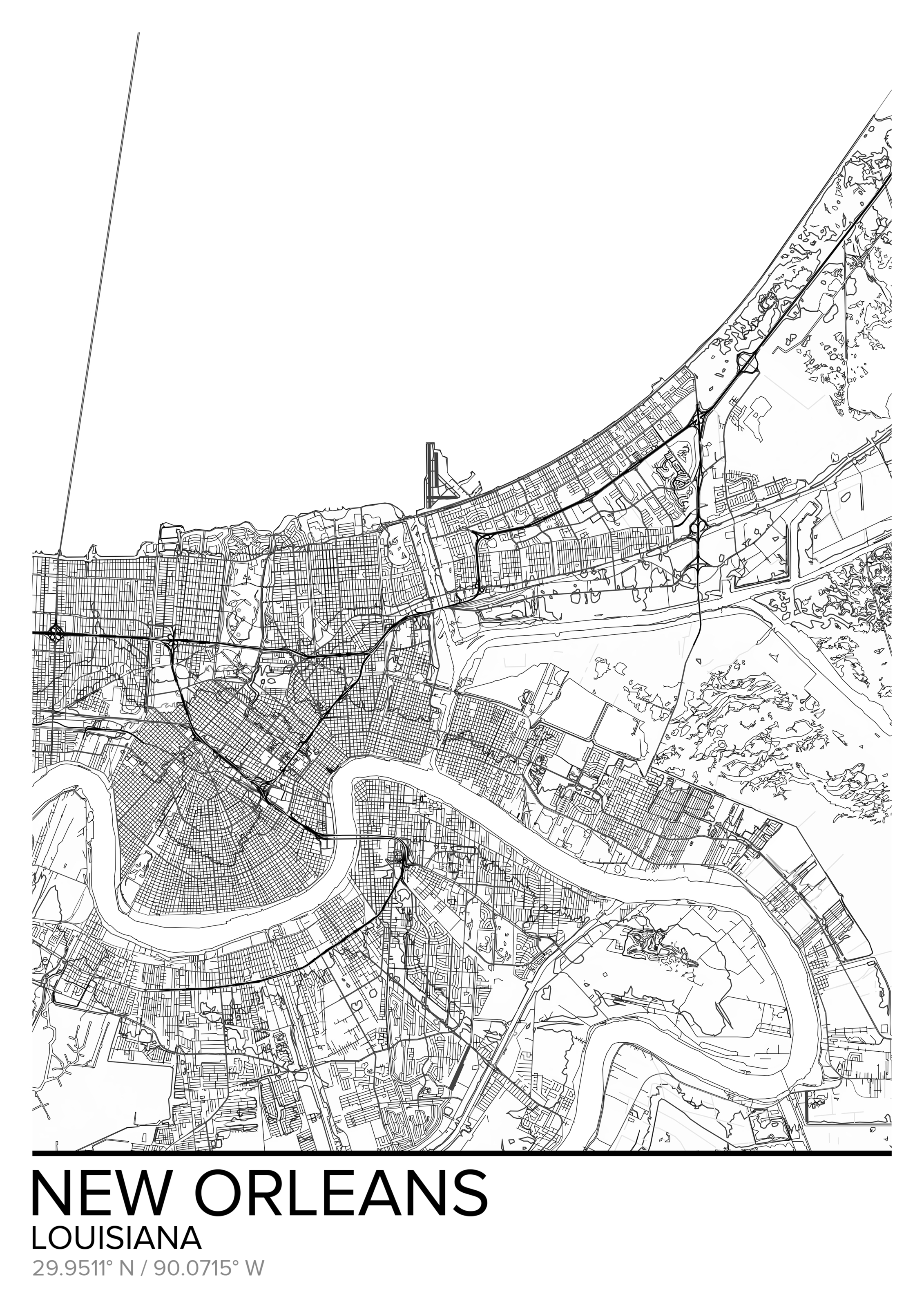 Map Of New Orleans Louisiana Wallpaper