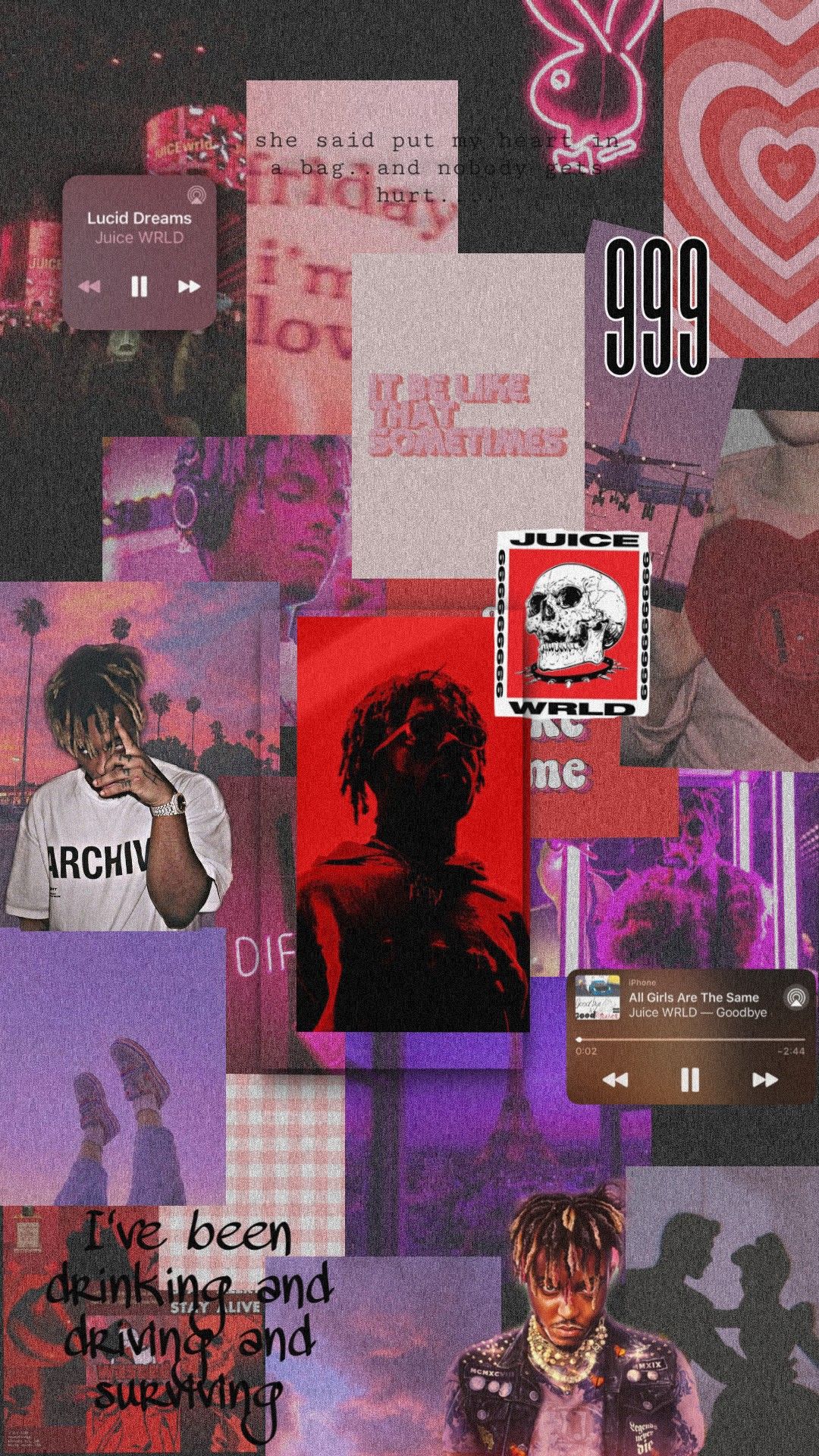 Juice wrld aesthetic wallpaper collage