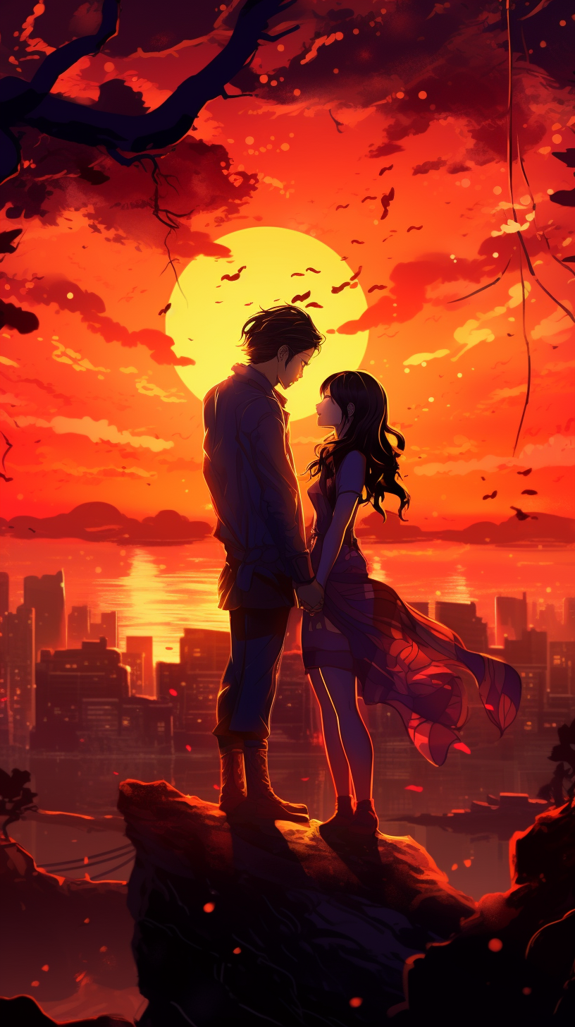 Romantic Sunset Manhua Wallpaper