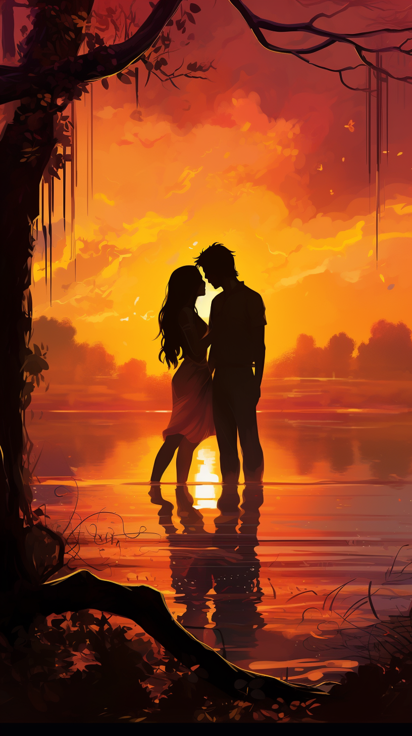 Romantic Sunset Manhua Wallpaper