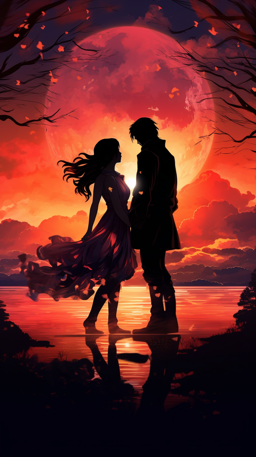 Romantic Sunset Manhua Wallpaper