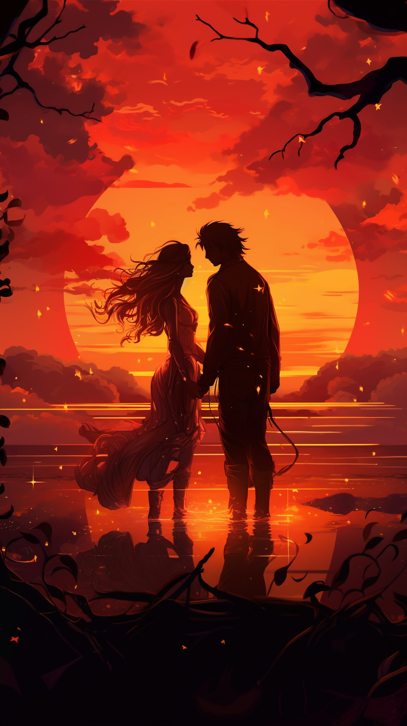 Romantic Sunset Manhua Wallpaper