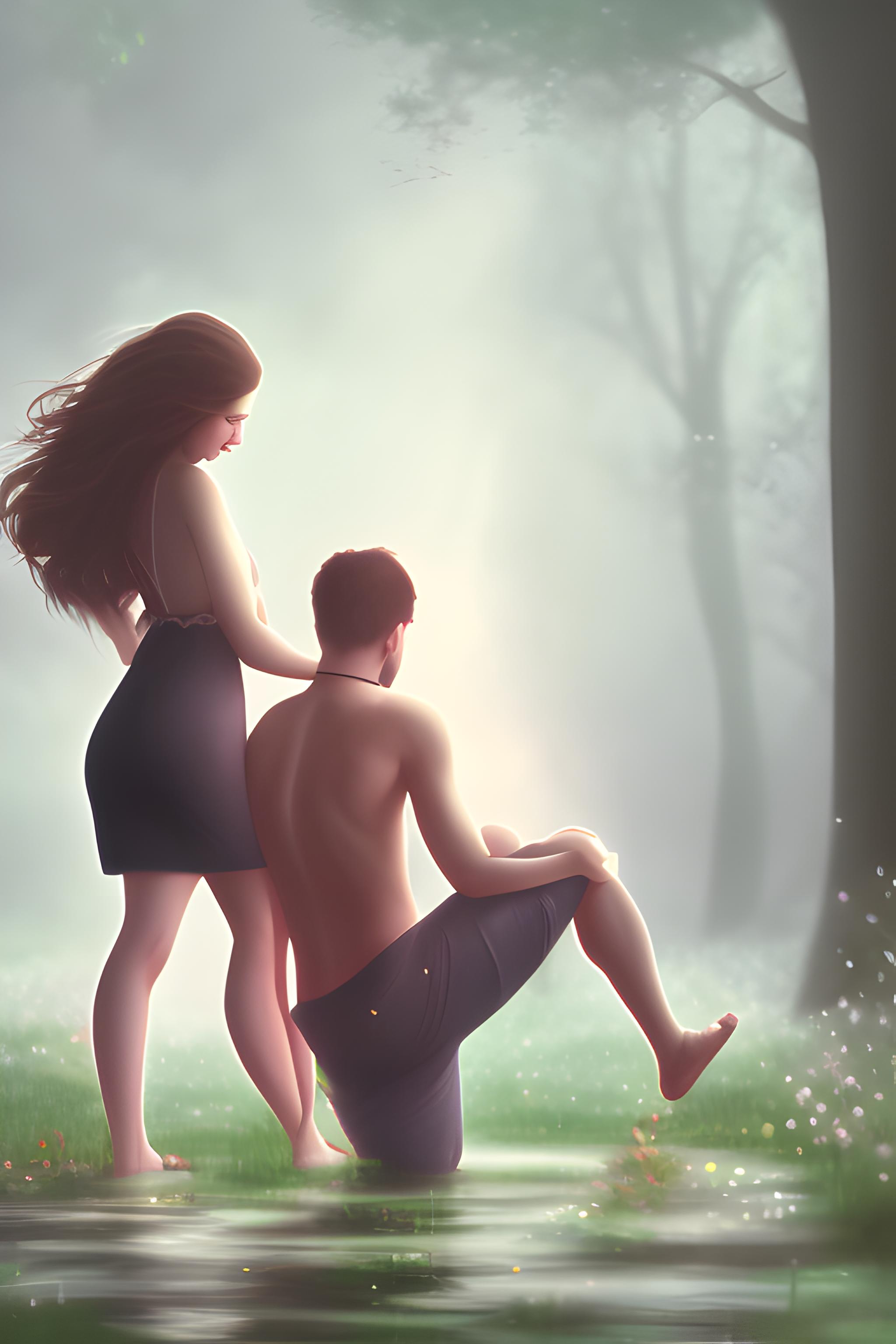 ek romantic scene just me though person