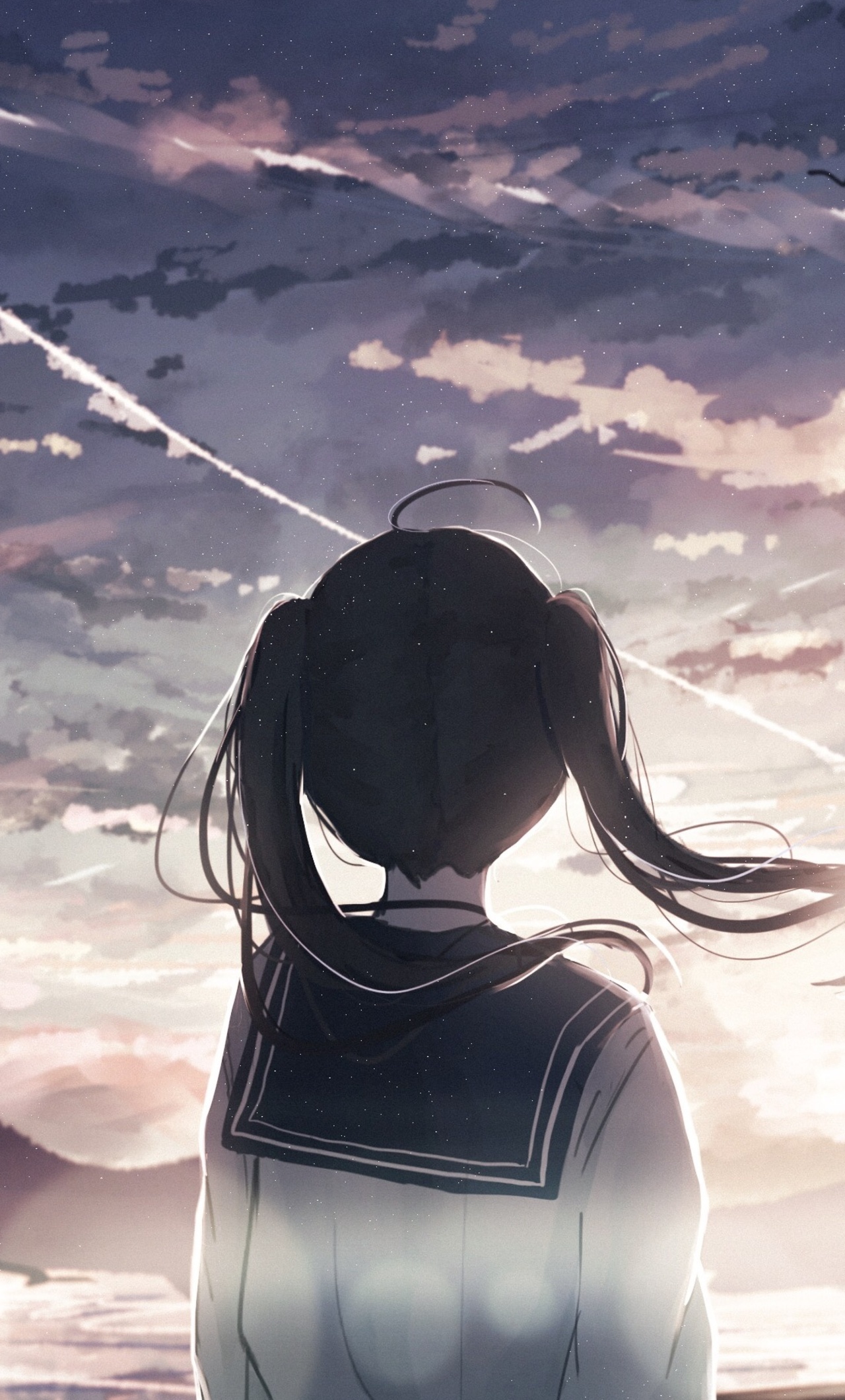 School Anime Girl 4k iPhone