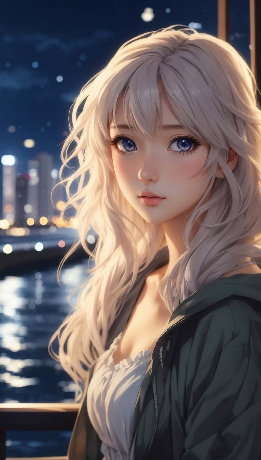 Anime Girl Blonde Hairs iPhone