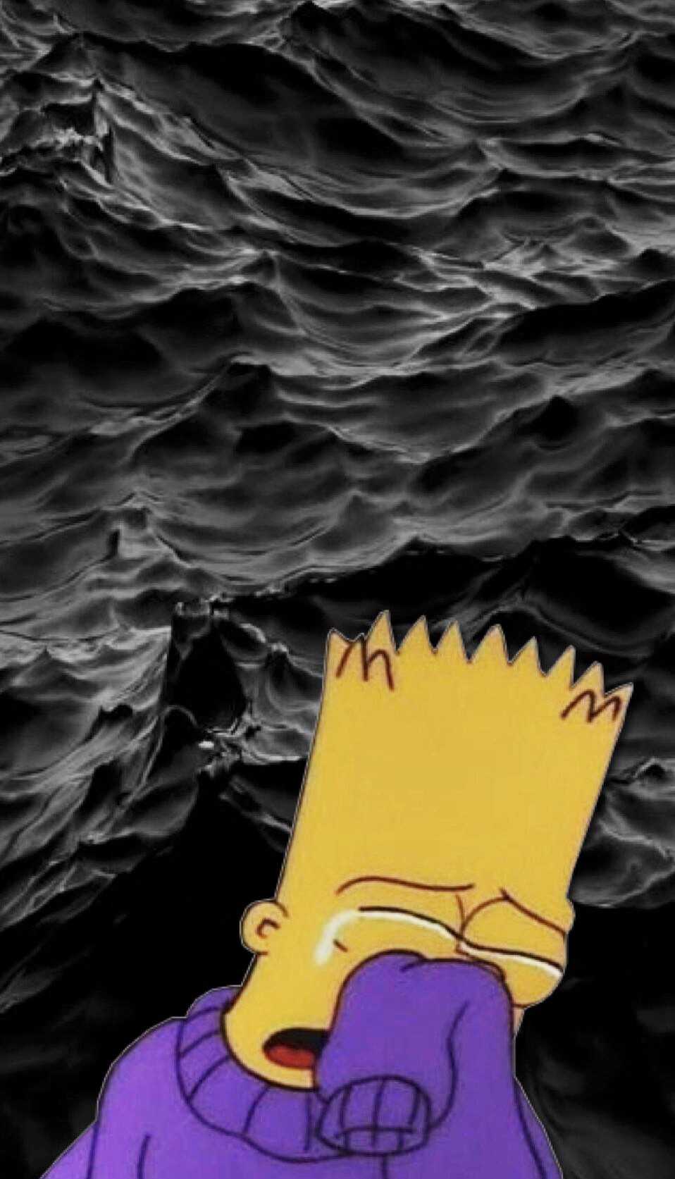 Hd Sad Alone Wallpaper Bart Simpson