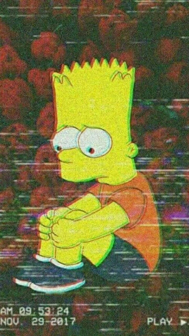 Sad Bart Simpson iPhone Wallpaper