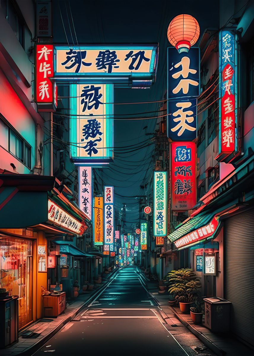 Tokyo neon japanese' Poster, picture