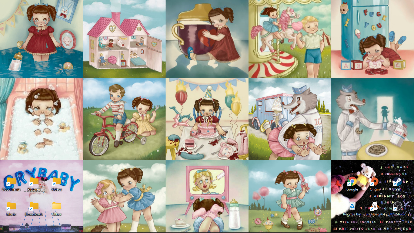 Updated version of my Crybaby wallpaper