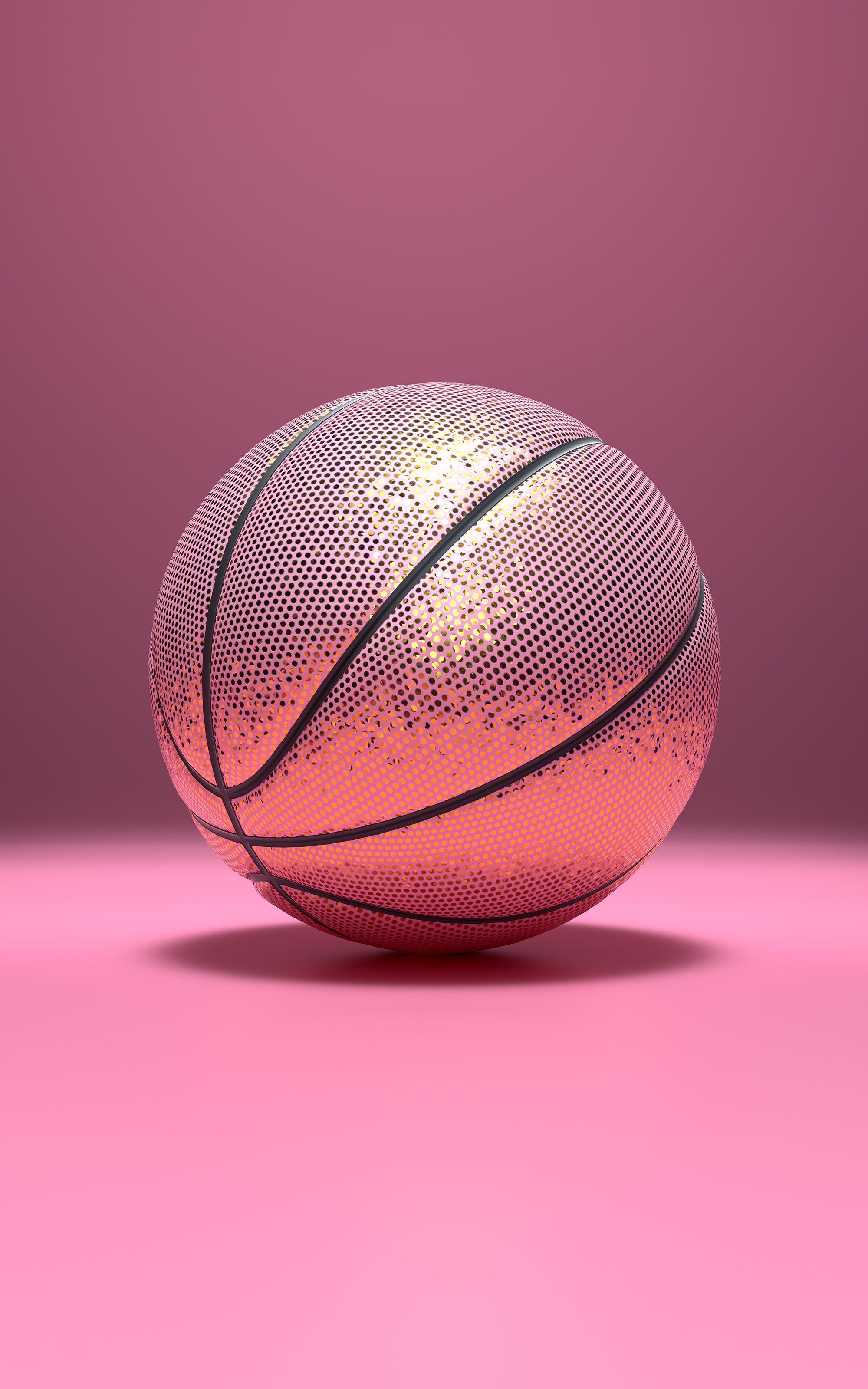 Pink Glitter Basketball. Pink