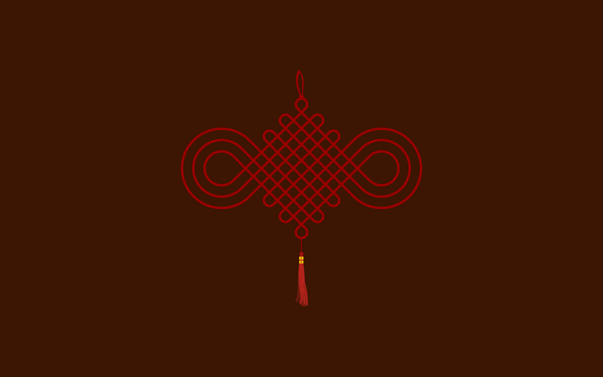 Chinese Knot Minimalist iPad Wallpaper