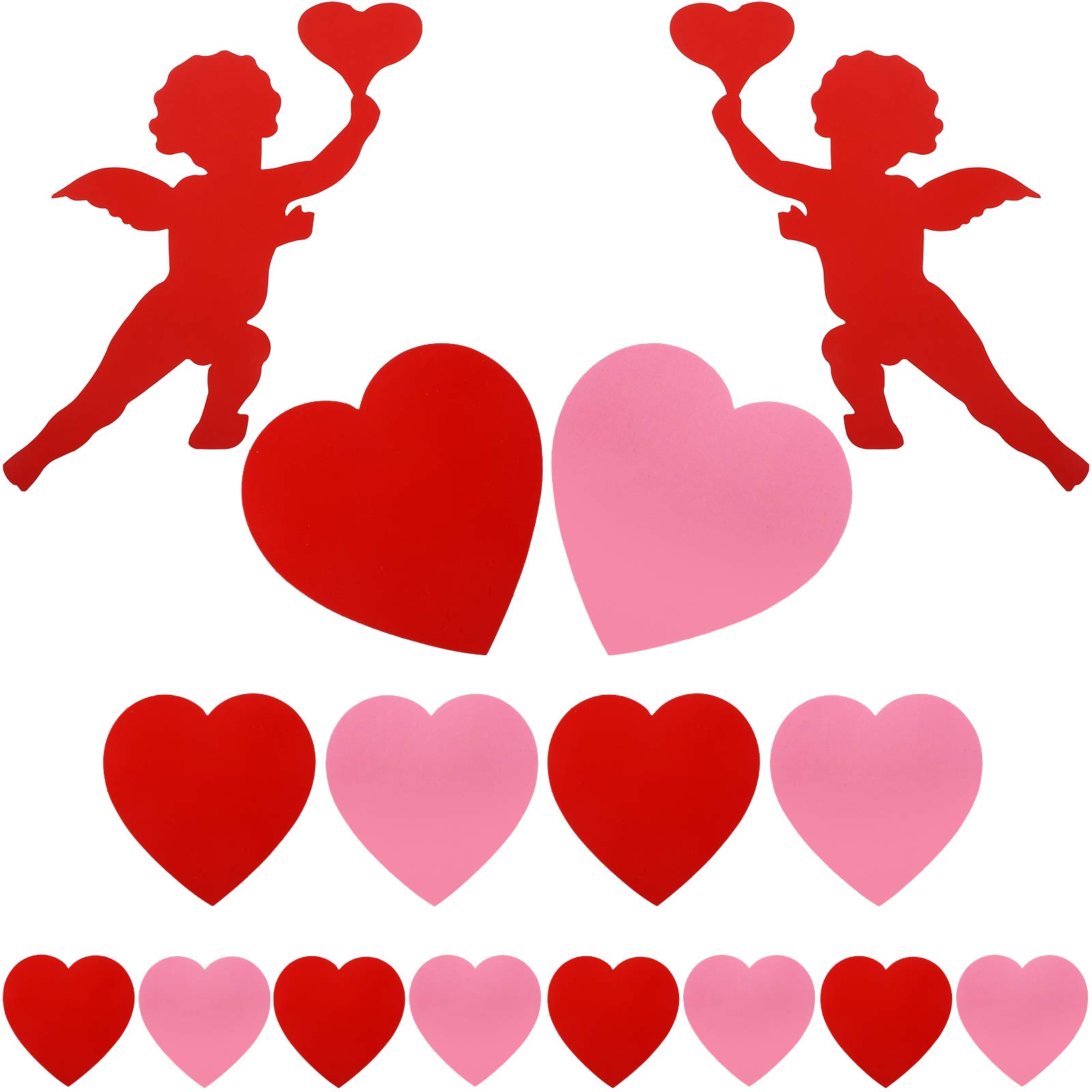 Cupid Heart Shaped Paper Cutouts Large