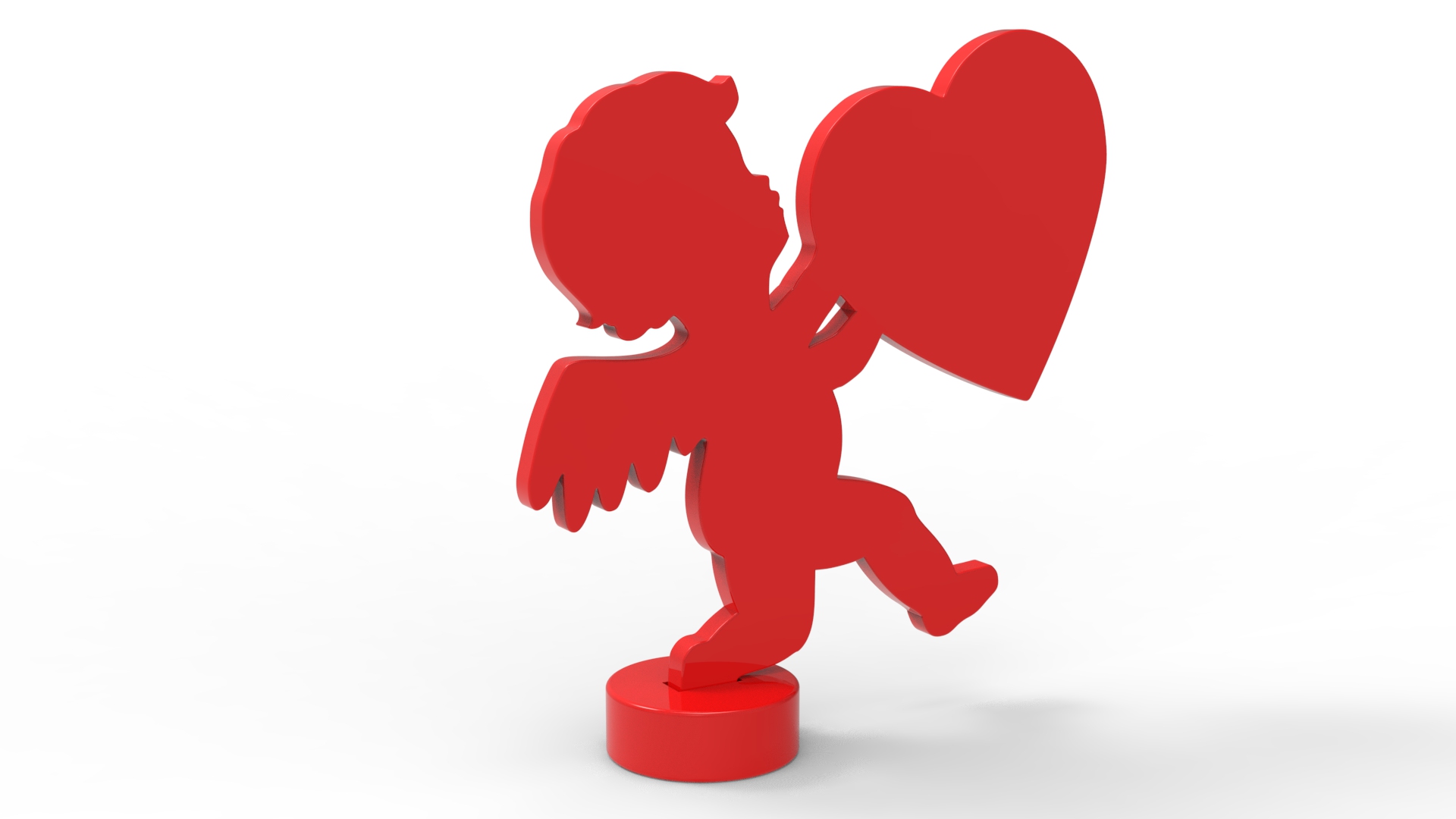 STL file VALENTINE'S CUPID AND HEART