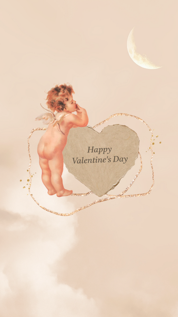 Valentine's Day cupid background, heart