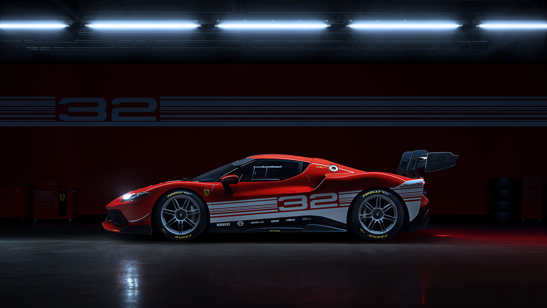 The new 2024 Ferrari 296 Challenge race car