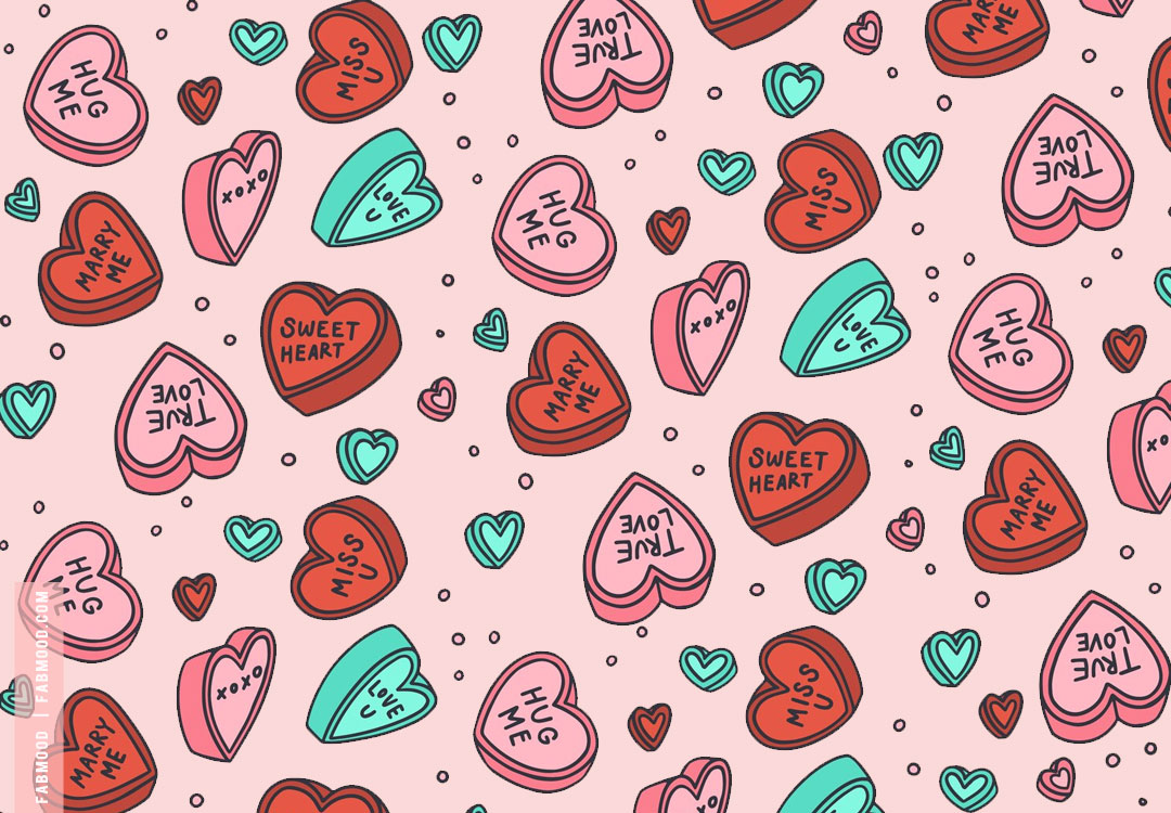 Wallpaper Ideas, Love Hearts Candies