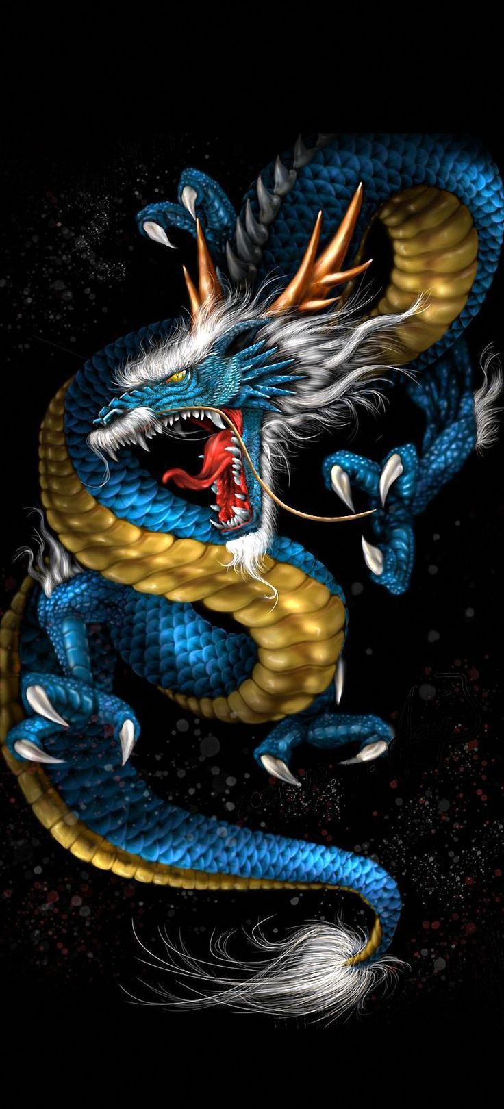 dragon phone wallpaper dark background