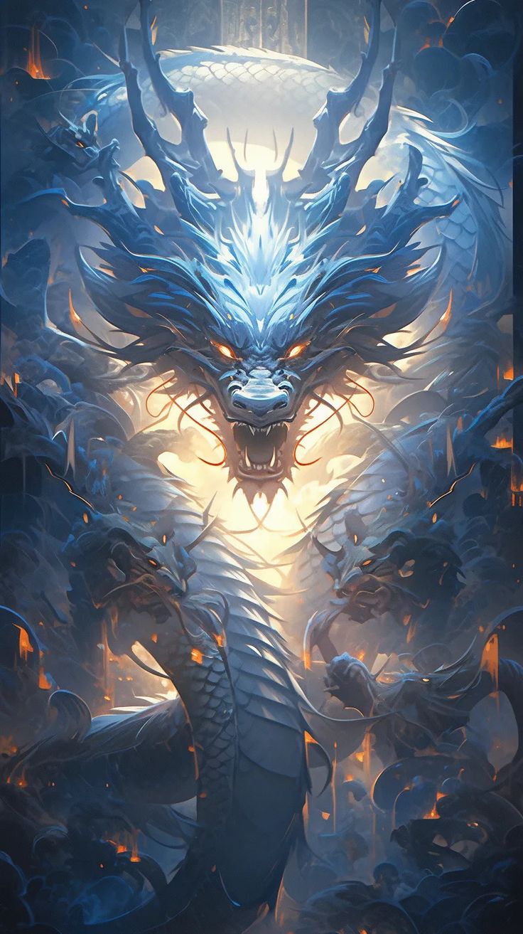 Prompt image. Chinese dragon, Anime