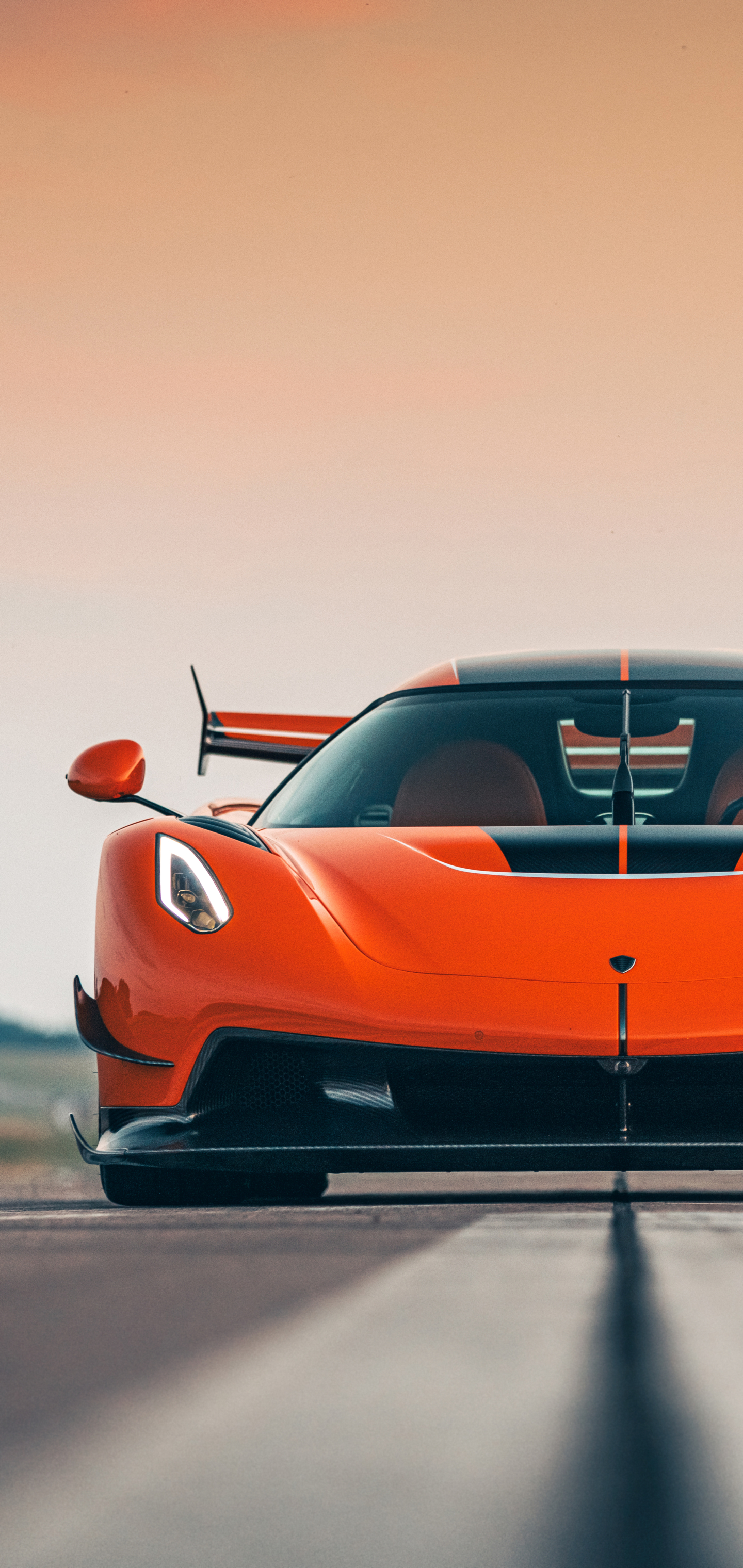 Orange 2021 Koenigsegg Jesko Prototype