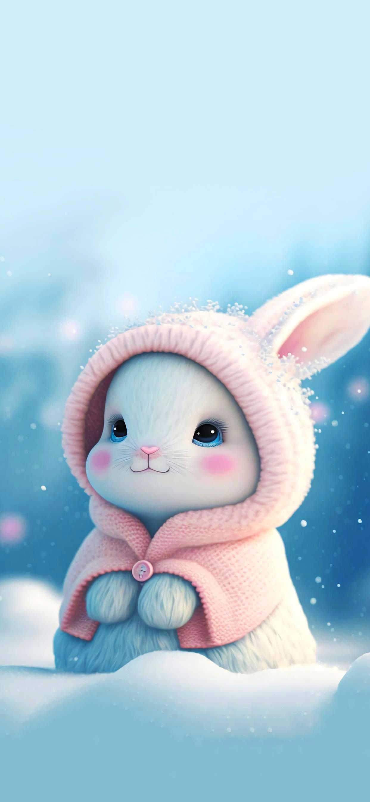 Cute Art Wallpaper. Rabbit HD 4K