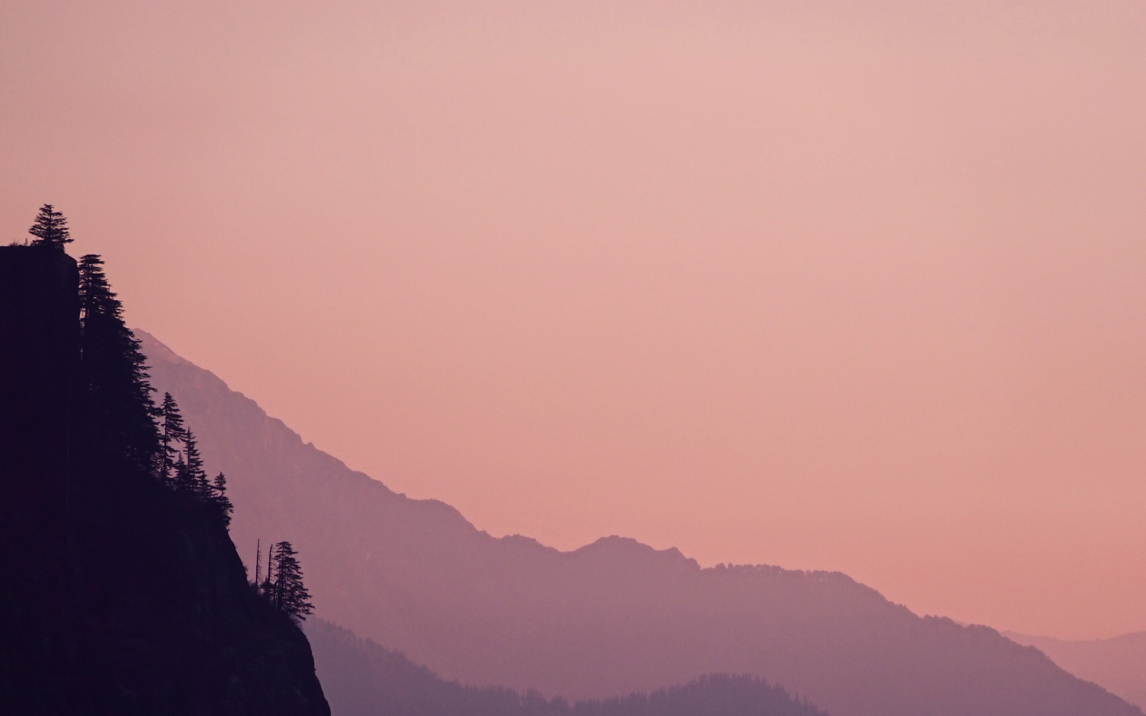 Mountain Morning Pink Nature