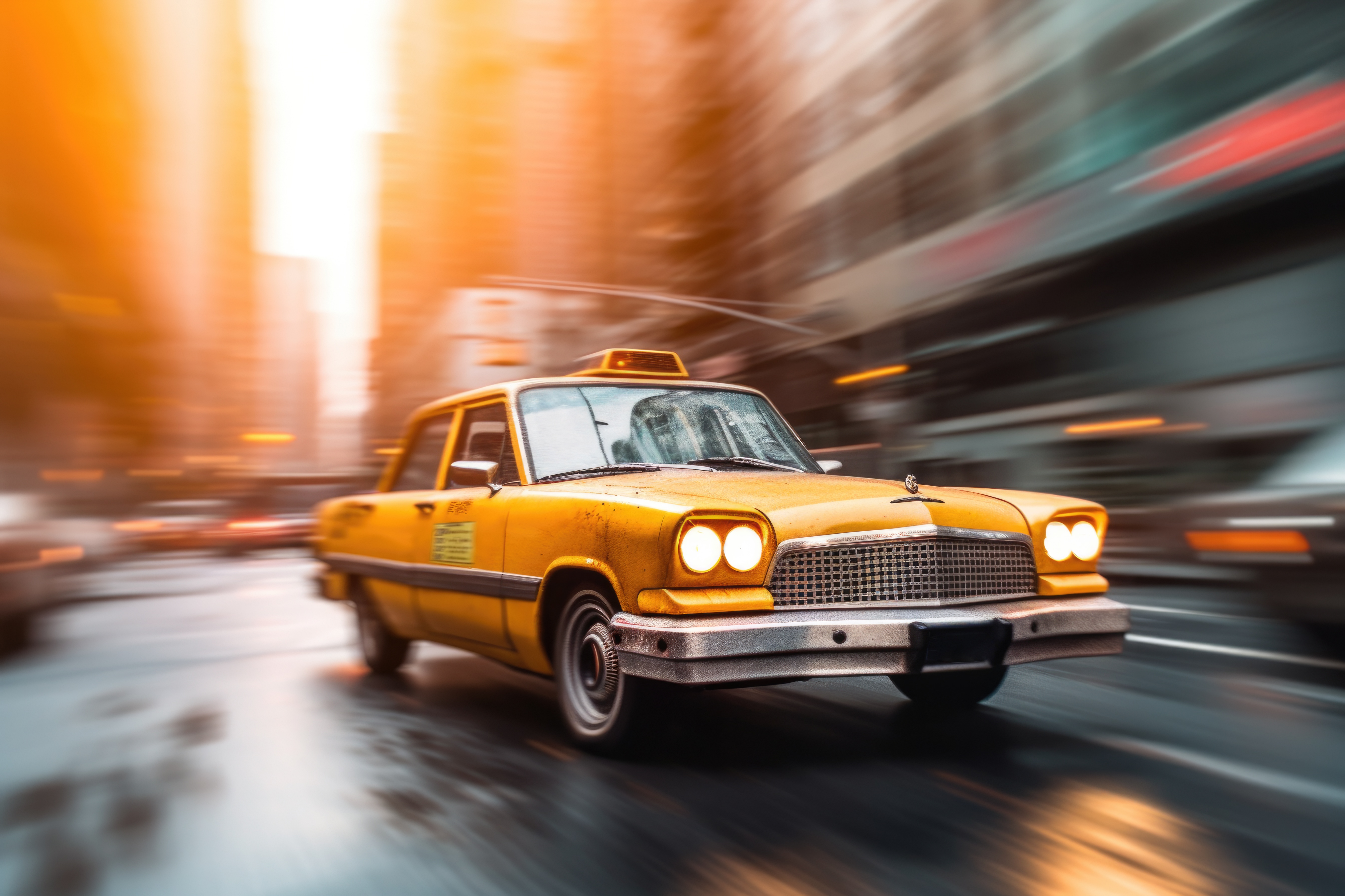 NYC Yellow Cab Image. Free Image