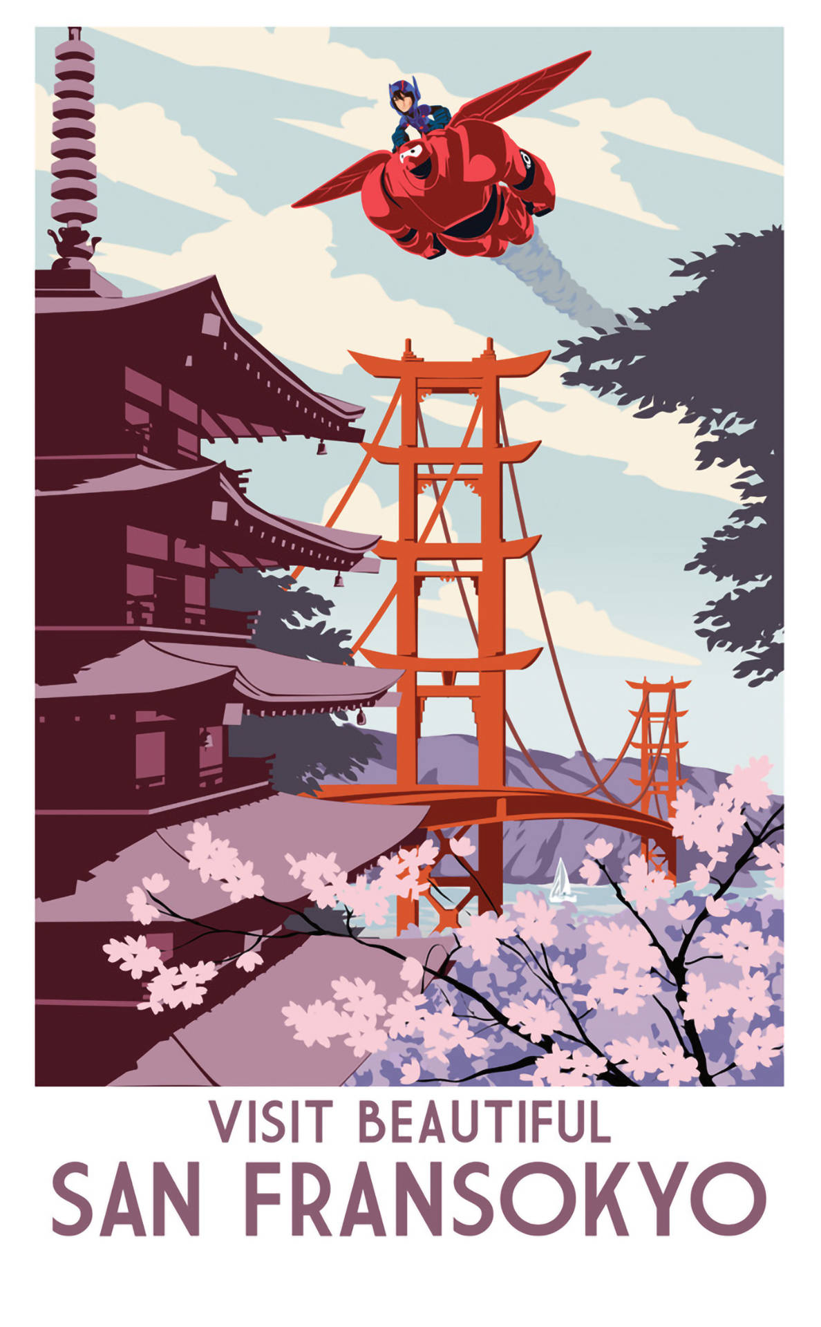 San Fransokyo Postcard Wallpaper