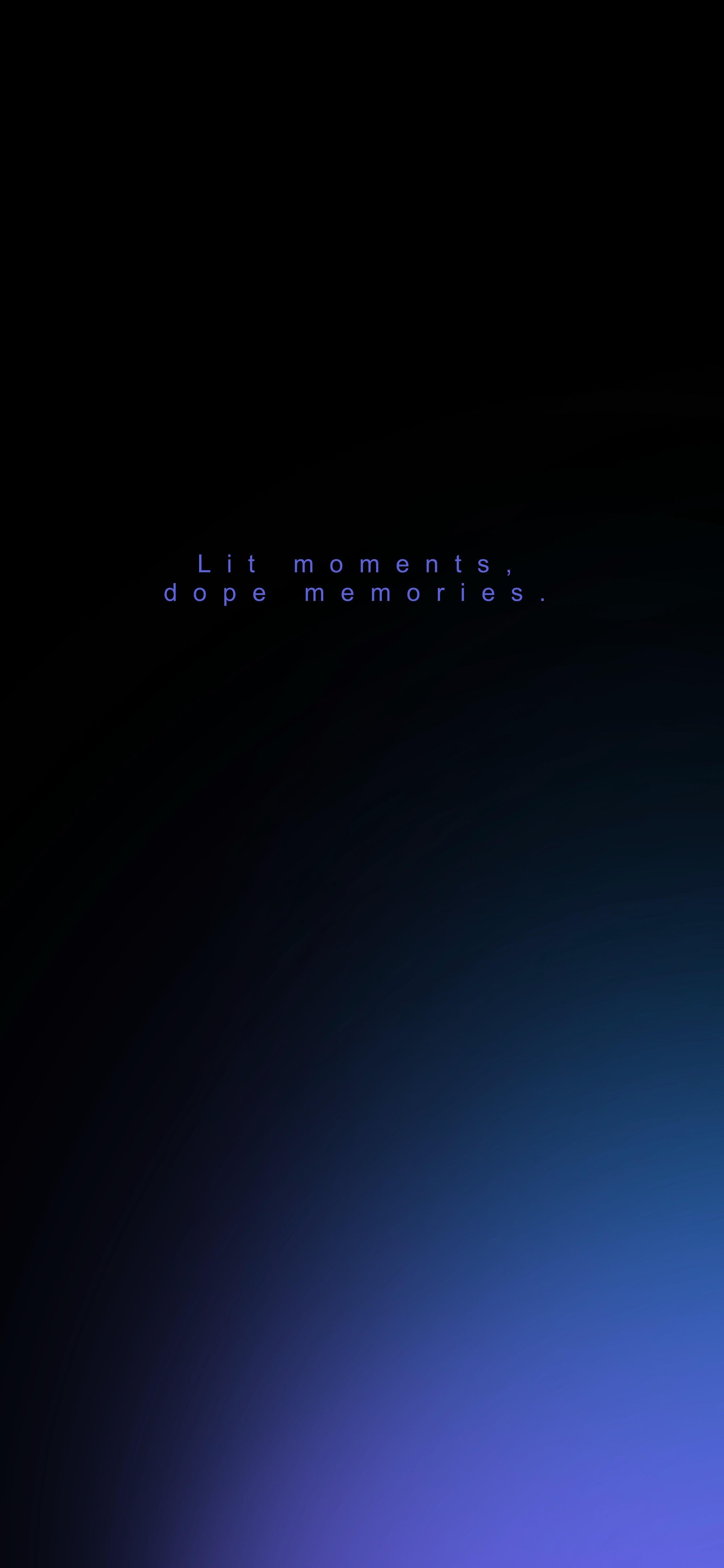 Lit Moments, Dope Memories Blue & Black