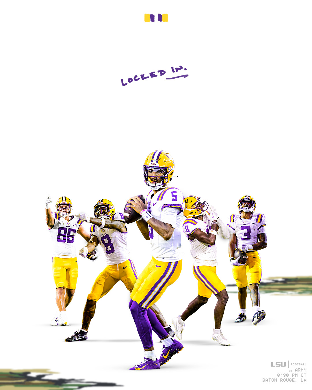 LSU Football's About Us. Lock