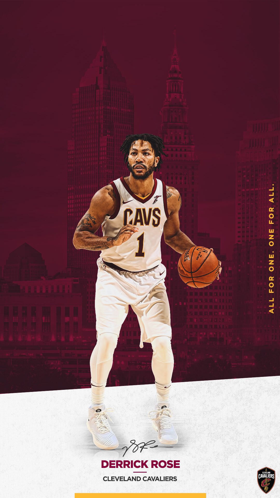Derrick Rose Cavs phone wallpaper