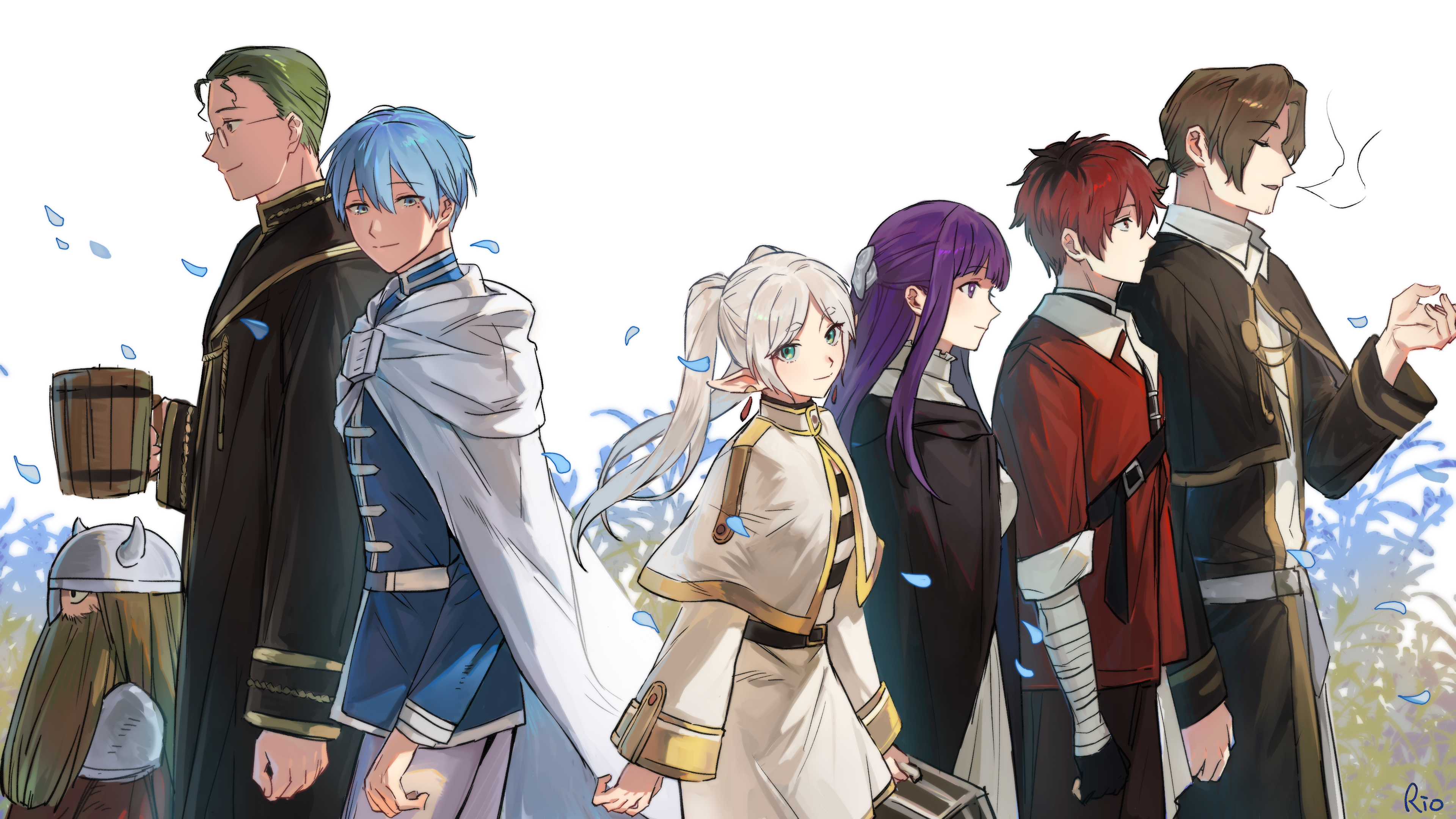 4K Ultra HD Anime Wallpaper: Frieren Journey's End Ensemble