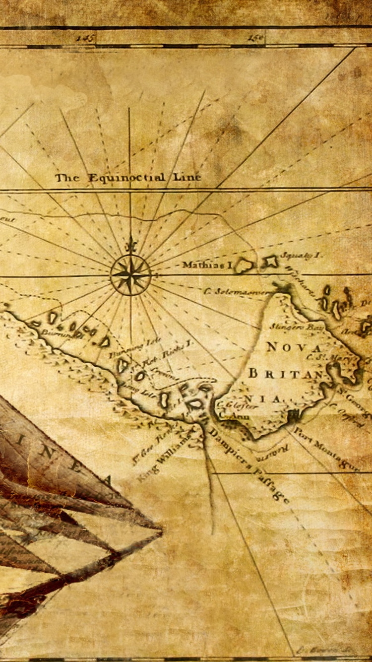 Old Map Illustration iPhone 6 Free