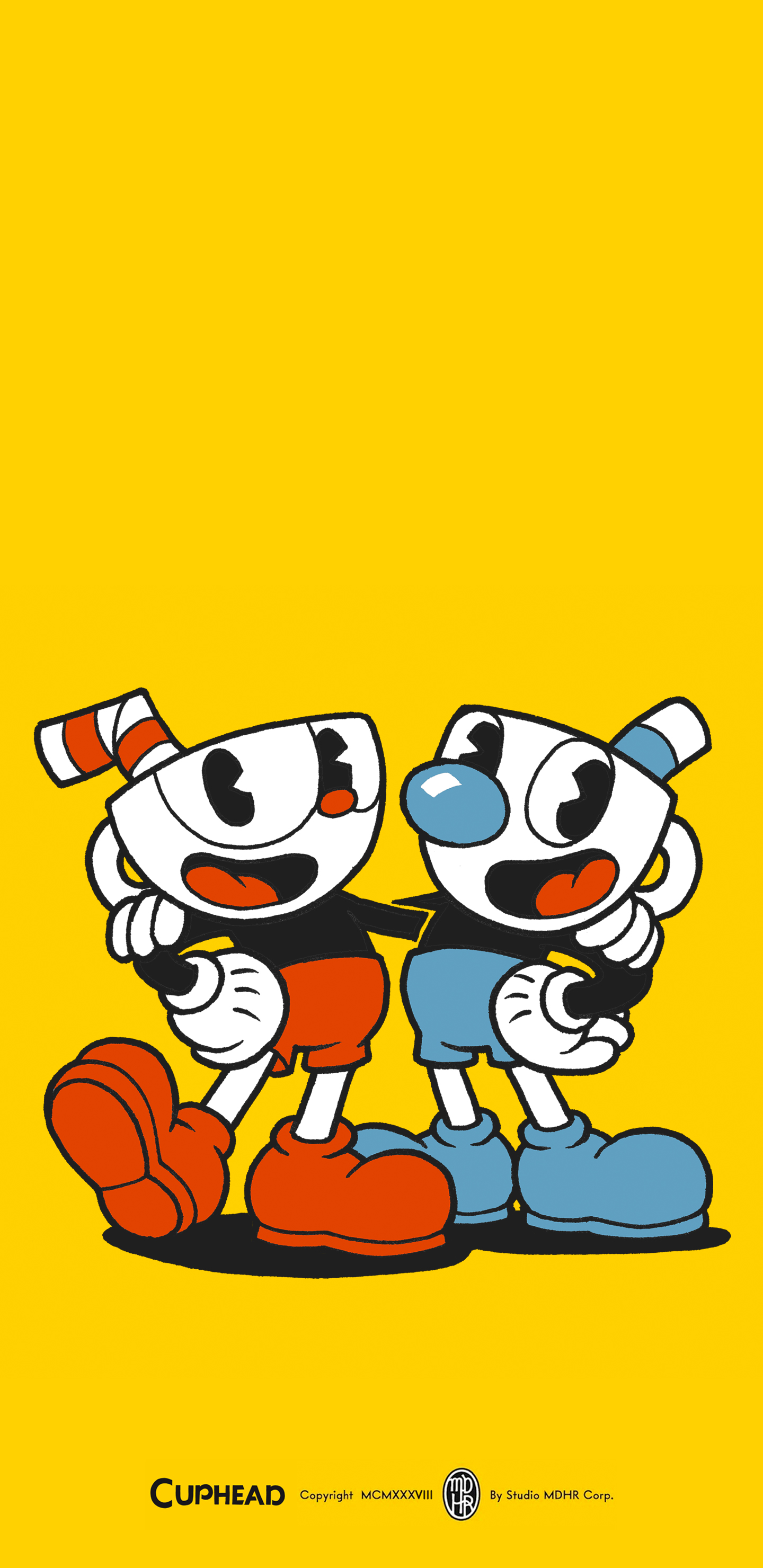 Cuphead and Mugman Color Wallpaper