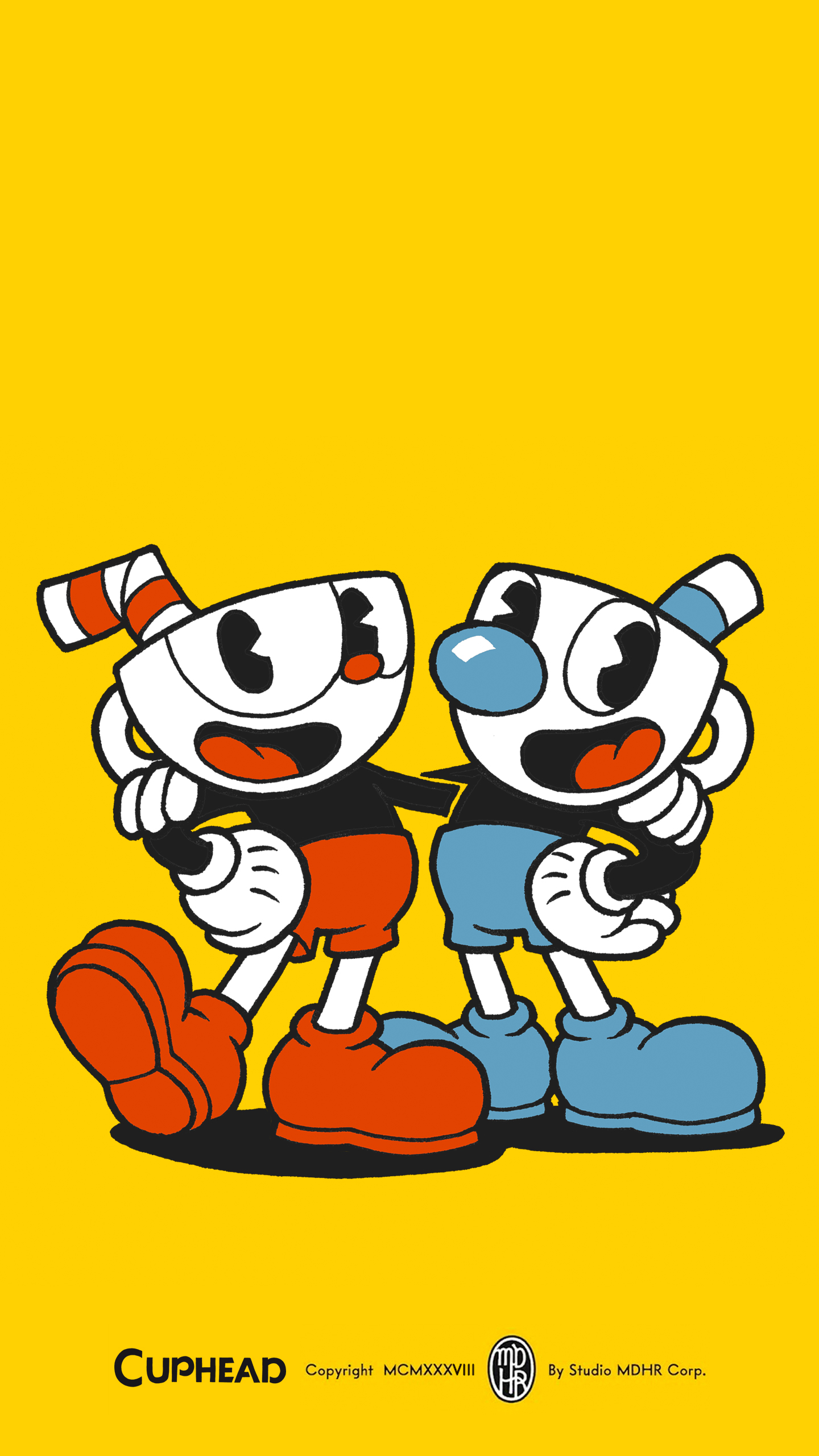 Cuphead and Mugman Color Wallpaper
