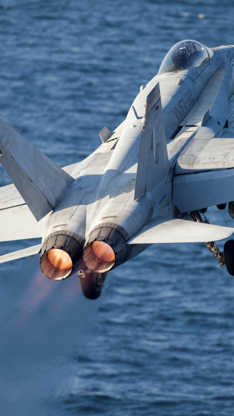 Download wallpaper: FA 18C Hornet 750x1334