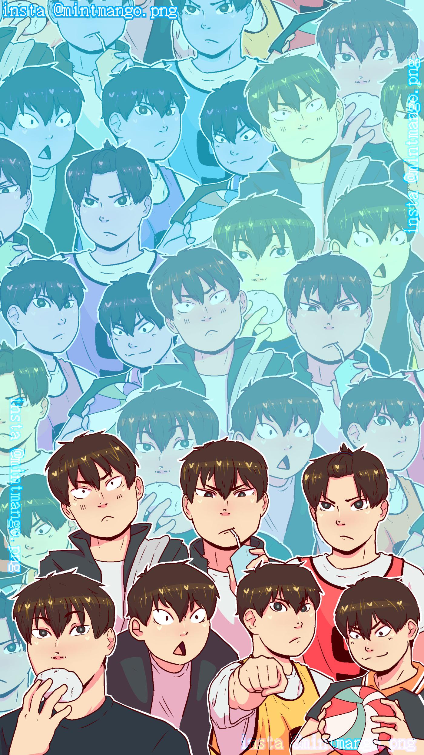 made a kageyama phone wallpaper! my