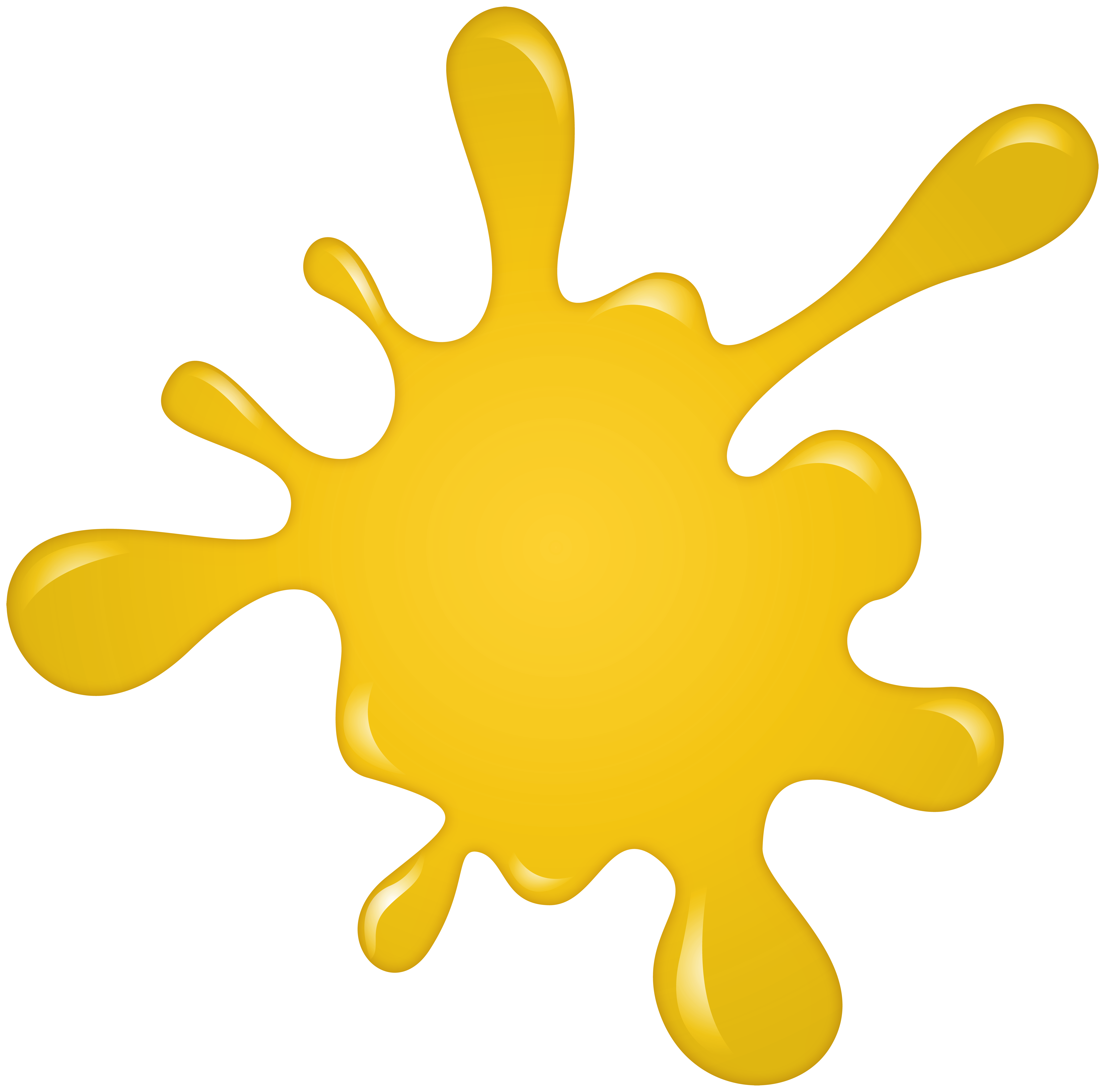 Yellow Paint Splatter PNG Clipart