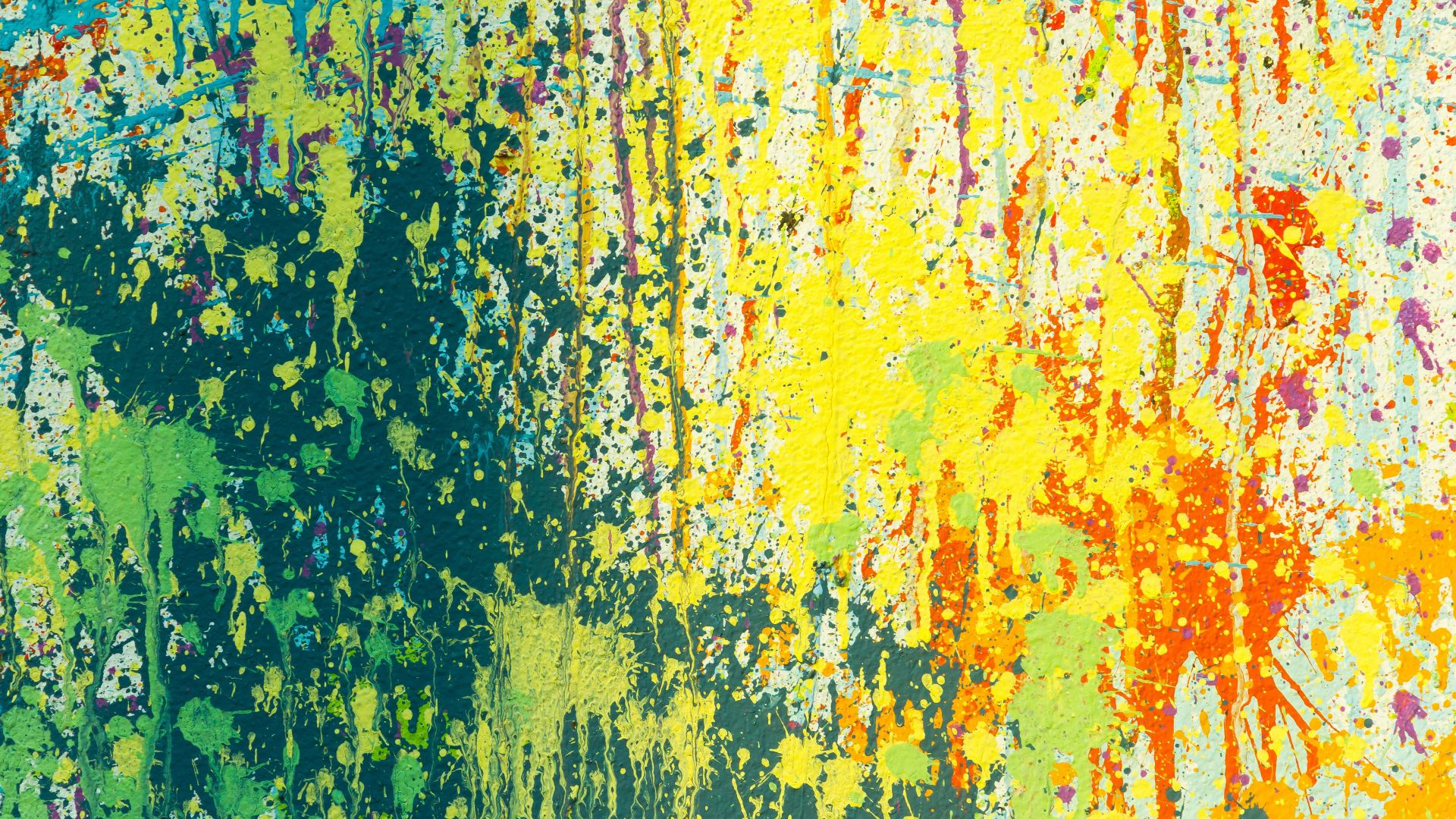Yellow and Green Abstract Painting Full